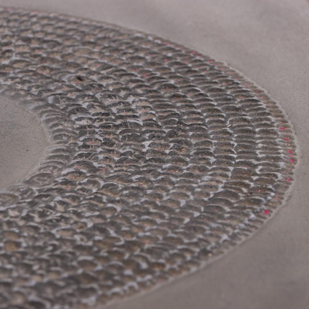 Belgian A Brutalist Steel and Ceramic Coffee Table by Marc D’Haenens, C. 1970. For Sale