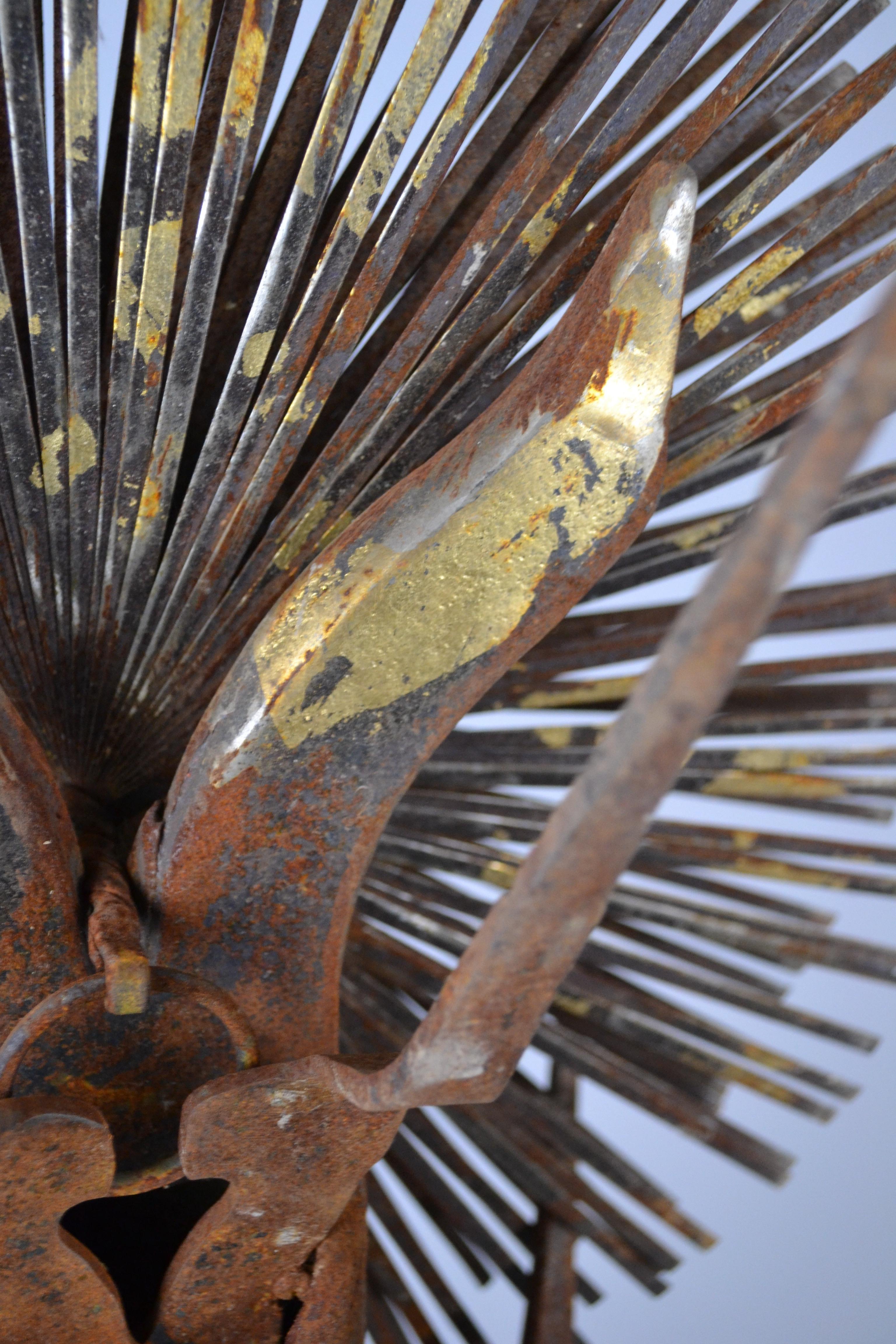 A huge brutalist Steel Totem – Gilbert Ségas, France, 1994 For Sale 5