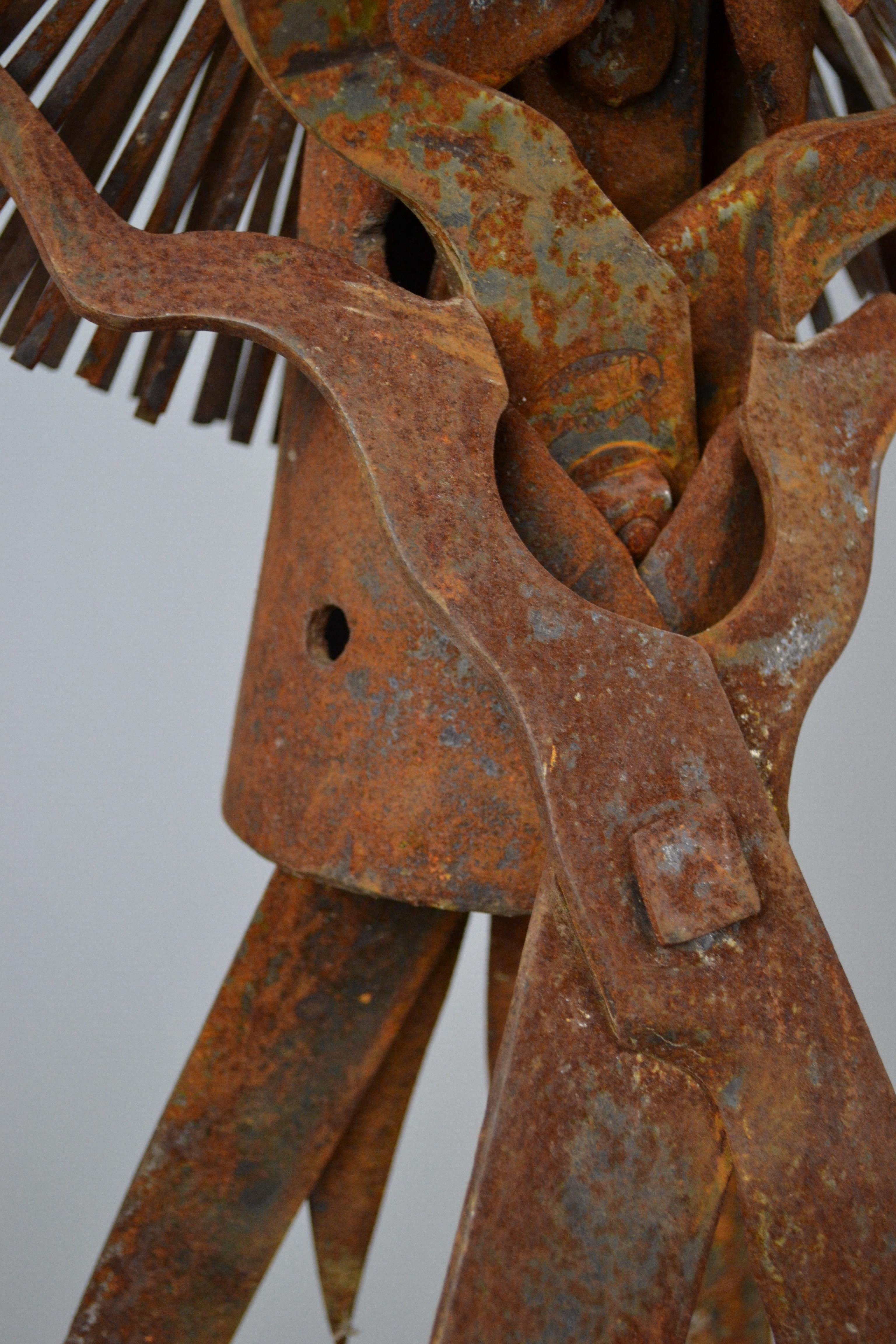 A huge brutalist Steel Totem – Gilbert Ségas, France, 1994 For Sale 6