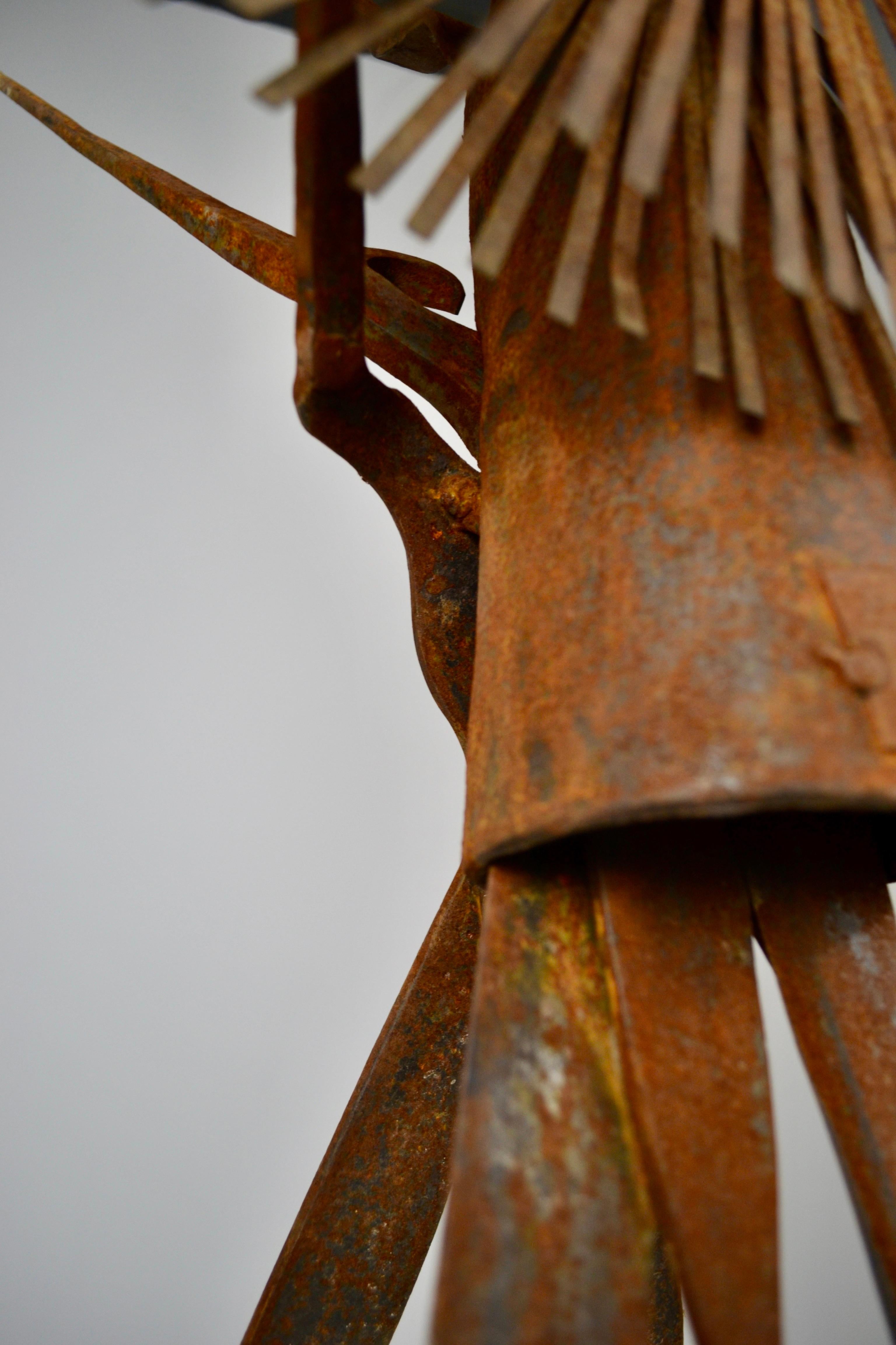 Late 20th Century A huge brutalist Steel Totem – Gilbert Ségas, France, 1994 For Sale