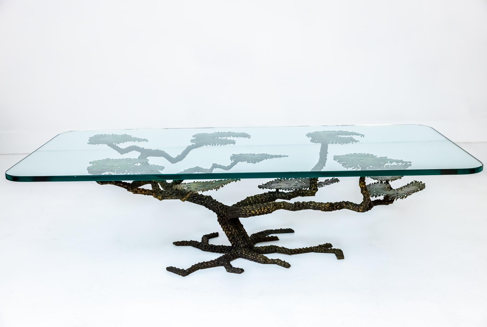 Hand-Crafted Brutalist Style Tree Form Cocktail Table