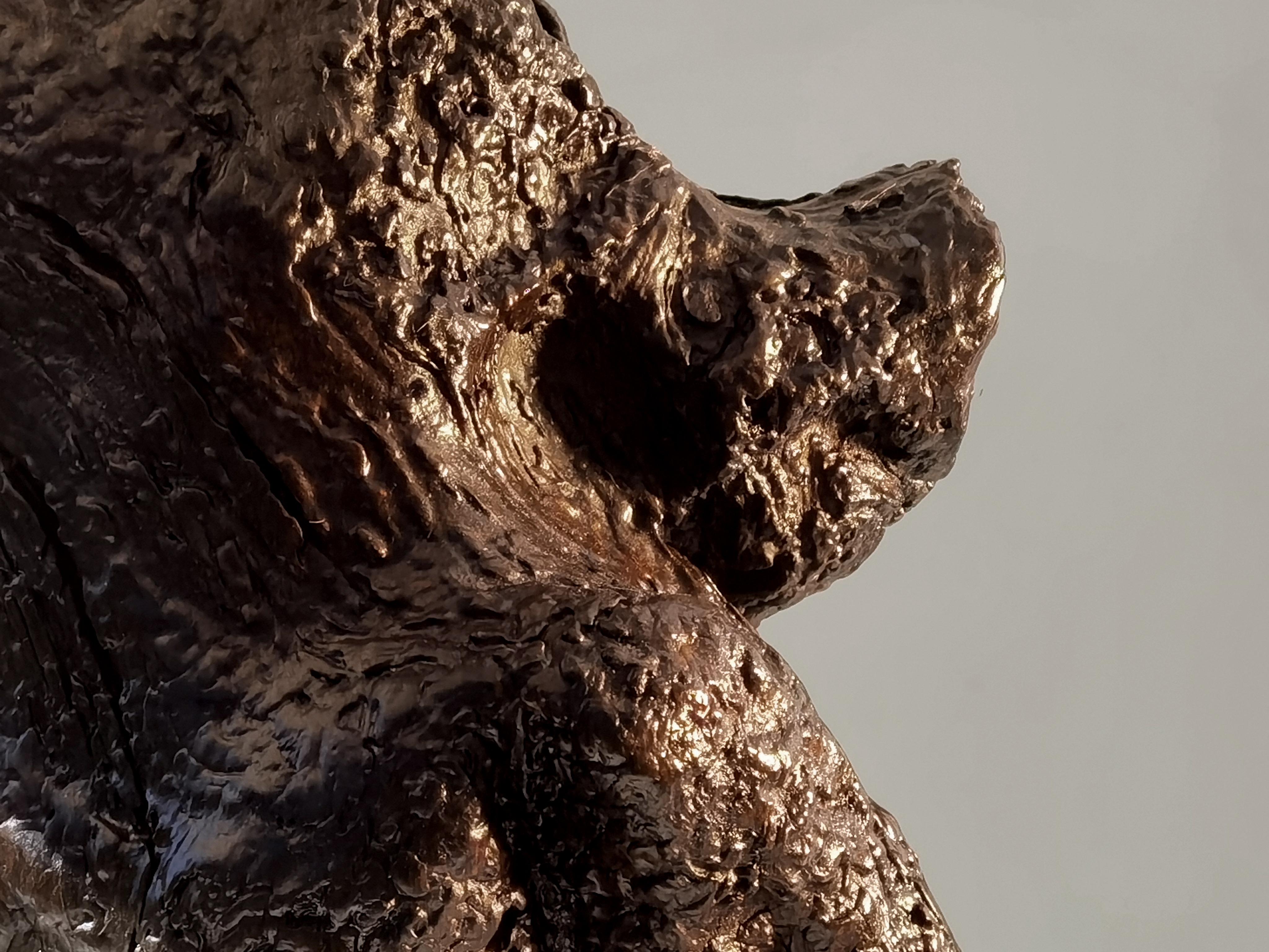 A BRUTALIST Wild Wood RUSTIC MODERN TABLE LAMP, France 1960 For Sale 14