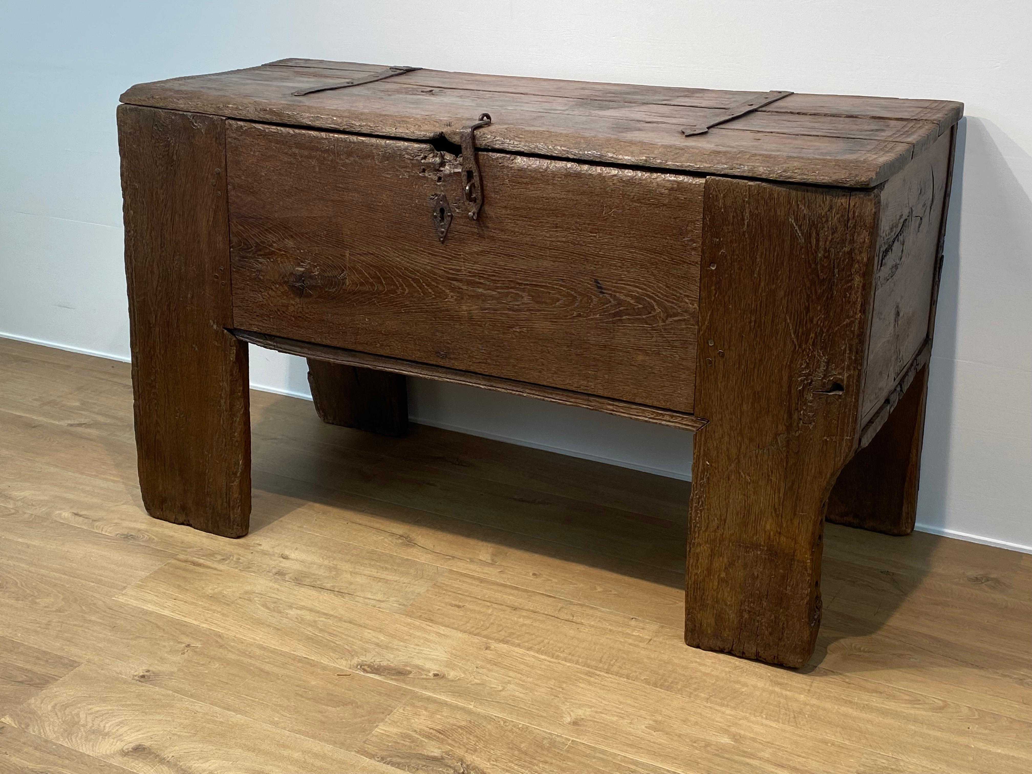 Fino al XVIII secolo A BrutalistGothic Antique Chest in vendita