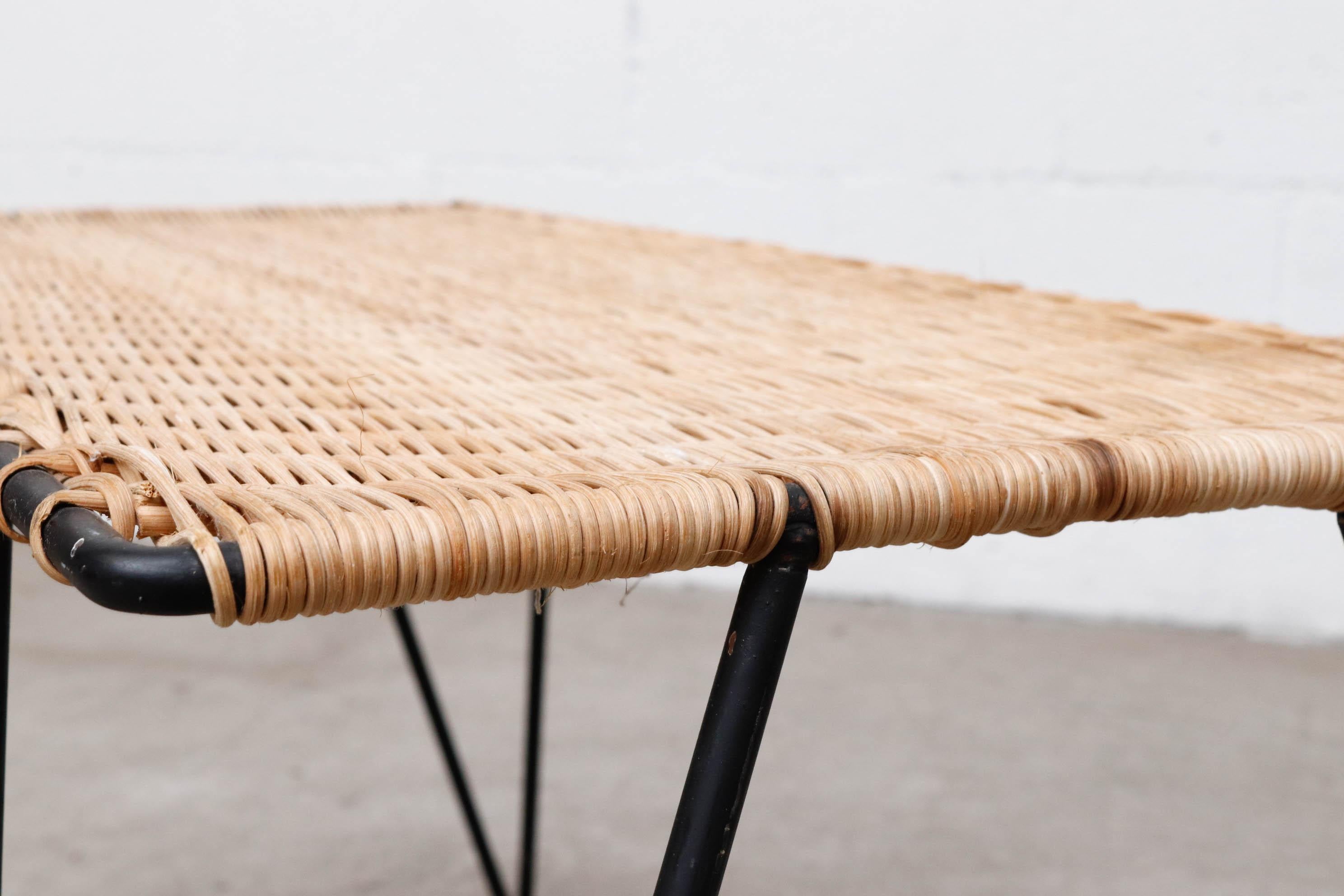 A. Bueno Mategot Style Rattan Topped Side Table 3