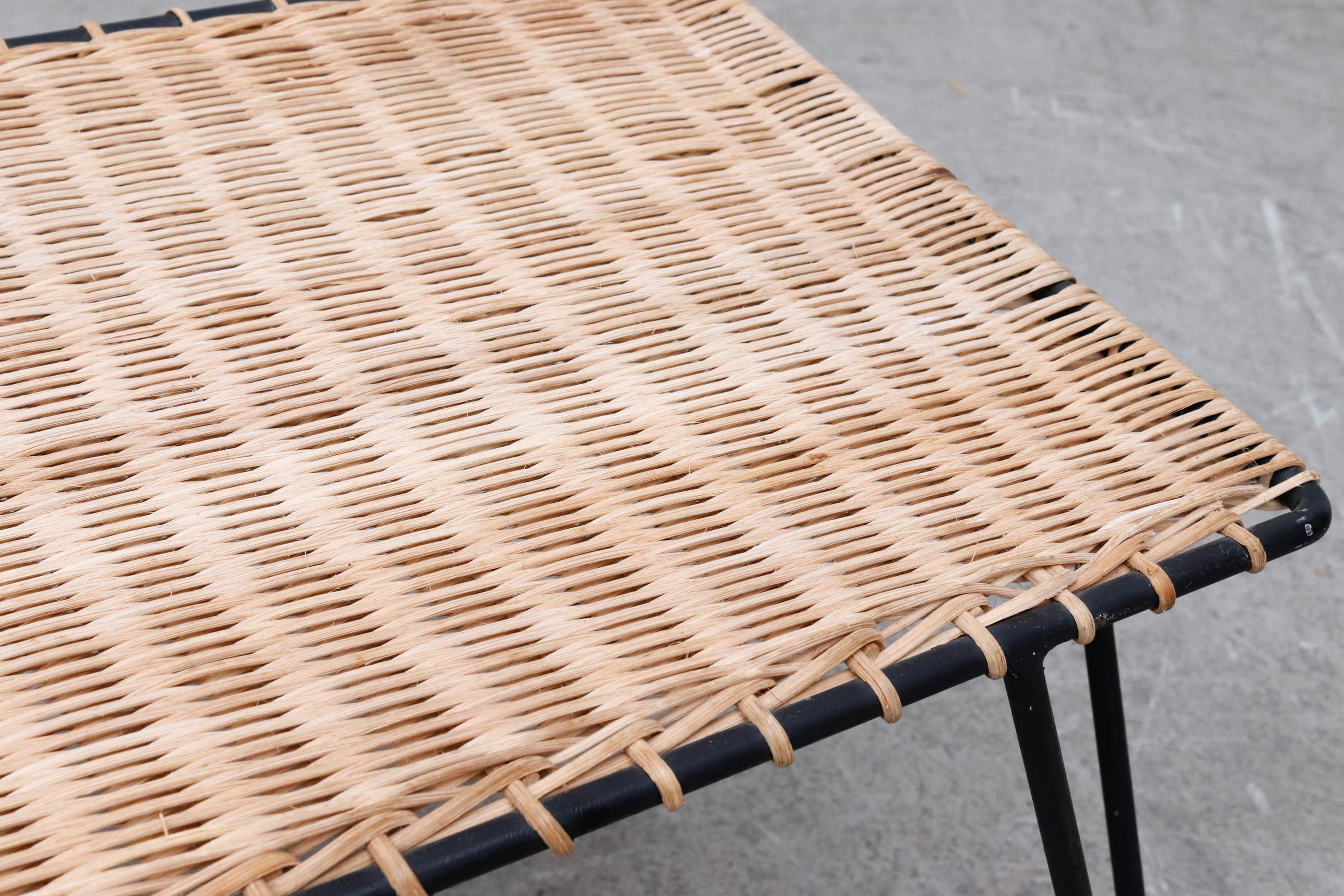 A. Bueno Mategot Style Rattan Topped Side Table 1