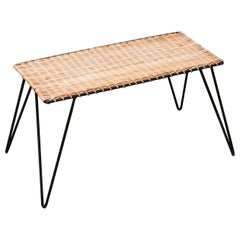 Beistelltisch mit Rattanauflage im Mategot-Stil von Bueno
