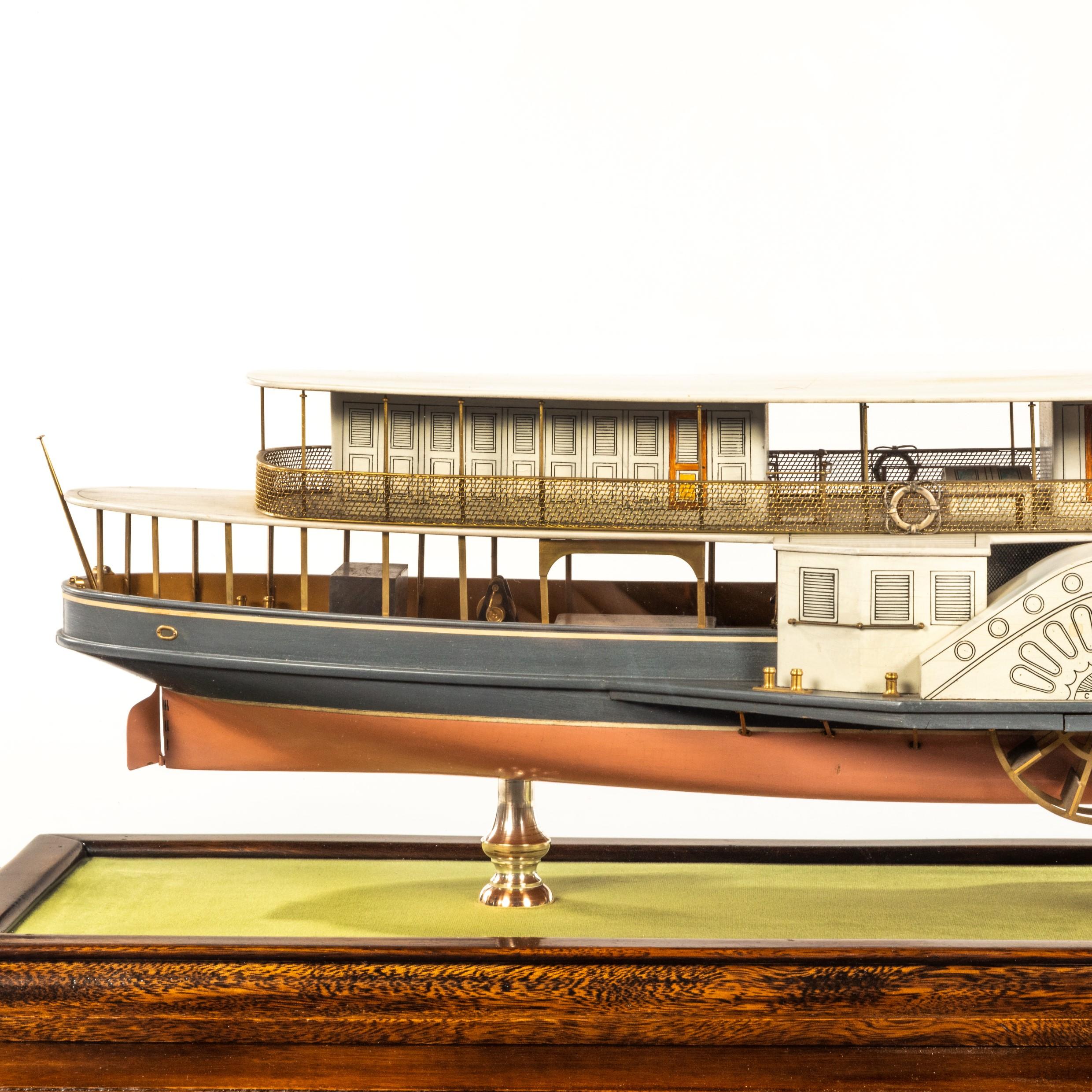Builder’s Model of the Brazilian Passenger Paddle Steamer Caxias For Sale 3