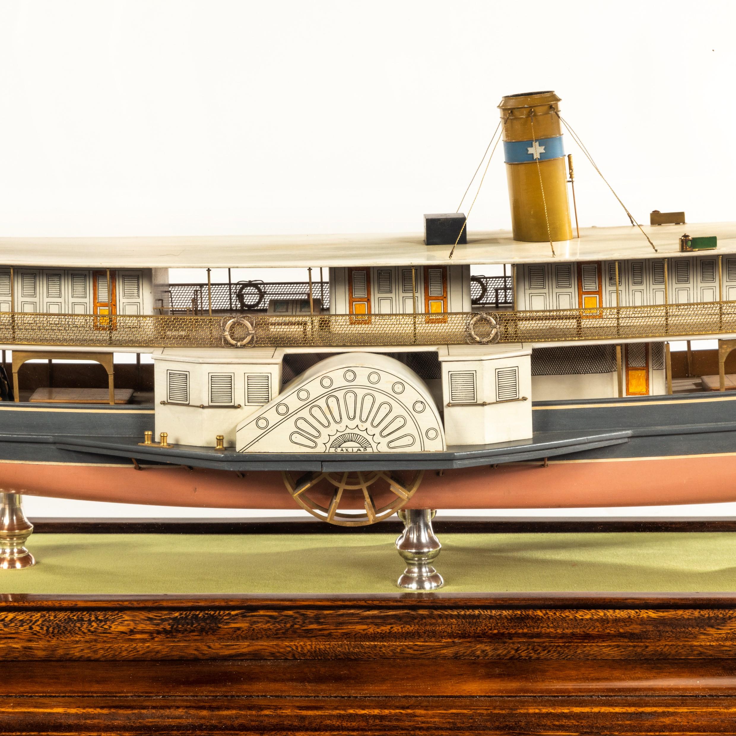 Builder’s Model of the Brazilian Passenger Paddle Steamer Caxias For Sale 4