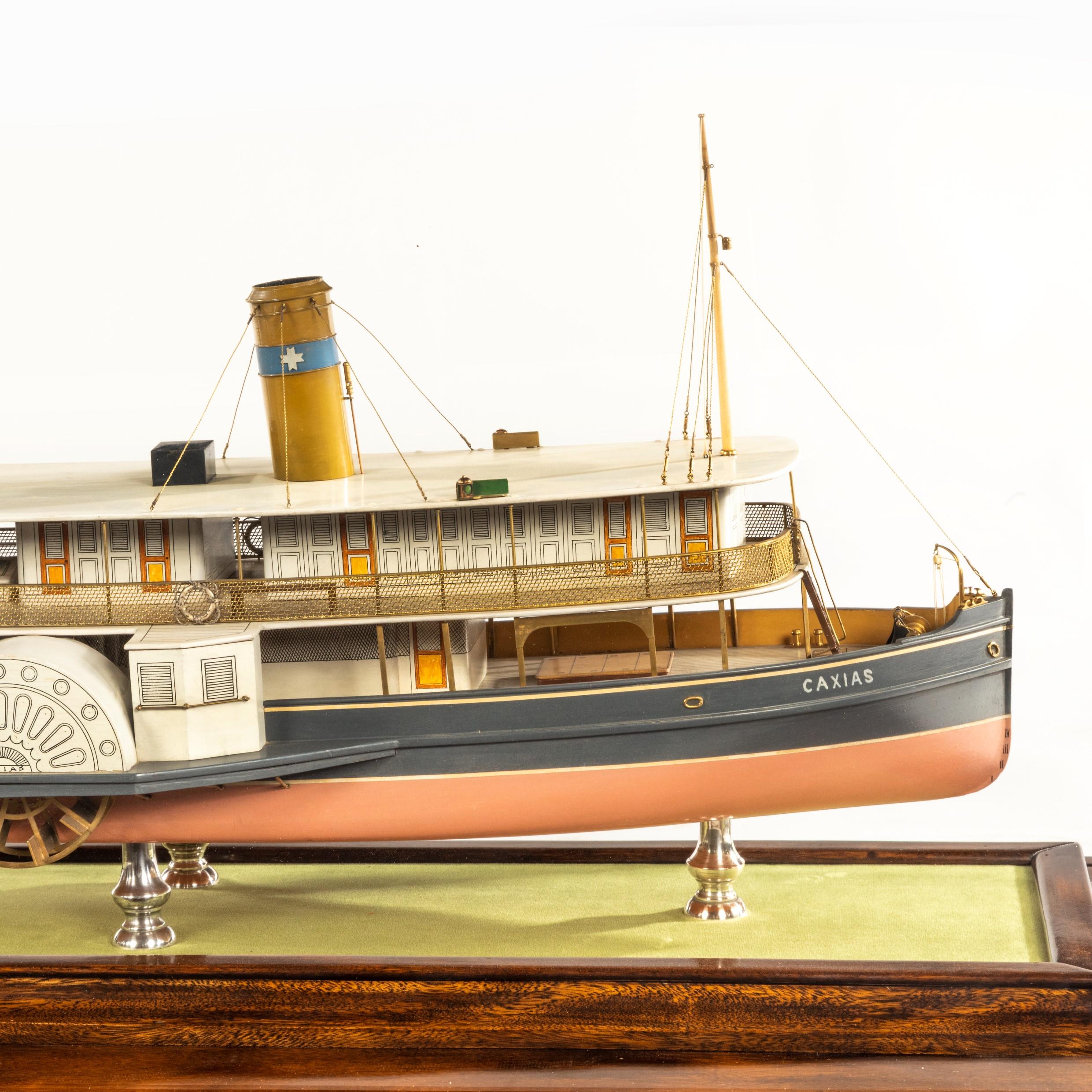 Builder’s Model of the Brazilian Passenger Paddle Steamer Caxias For Sale 5