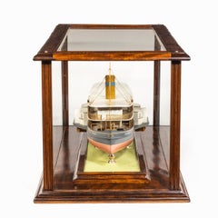 Builder’s Model of the Brazilian Passenger Paddle Steamer Caxias