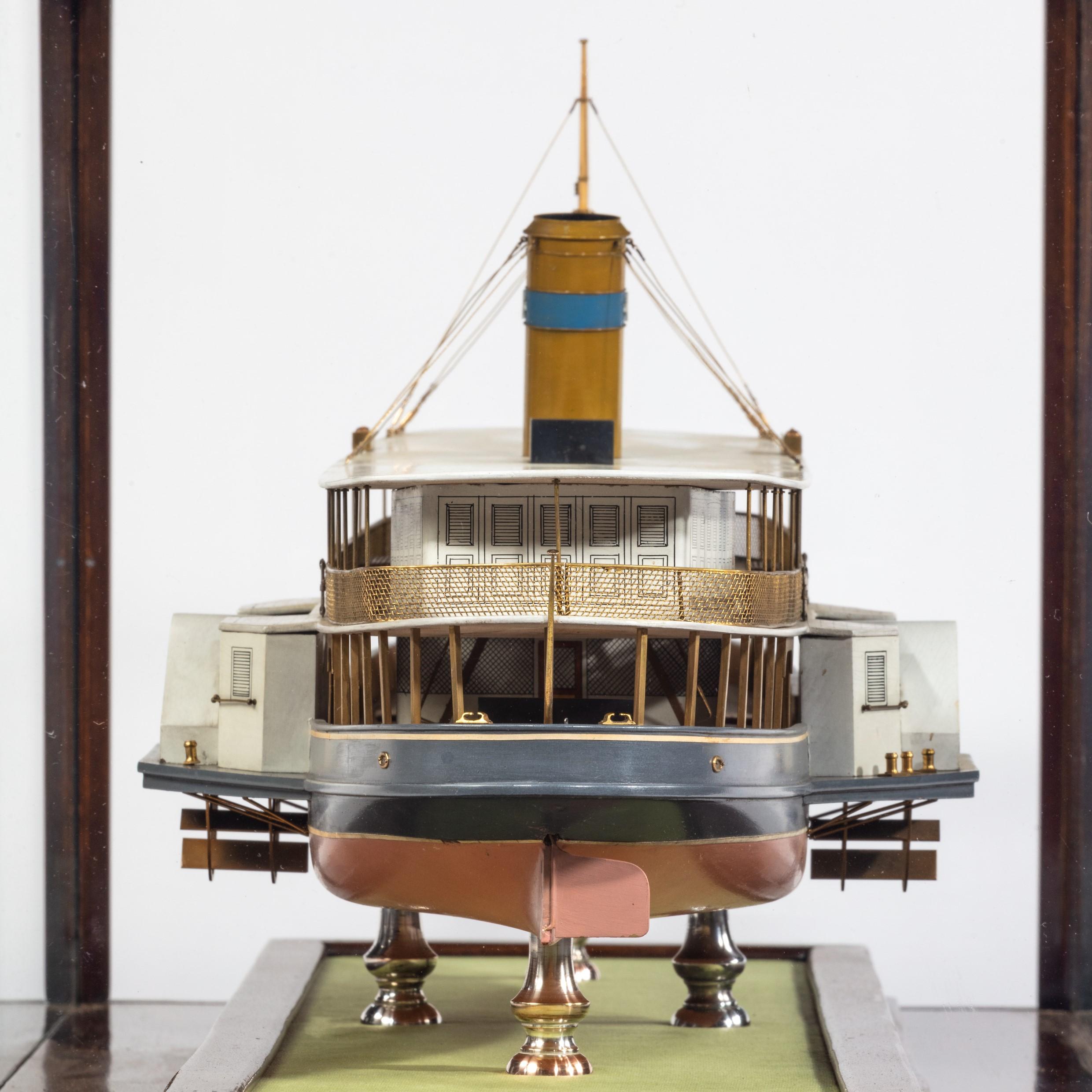 Early 20th Century Builder’s Model of the Brazilian Passenger Paddle Steamer Caxias For Sale