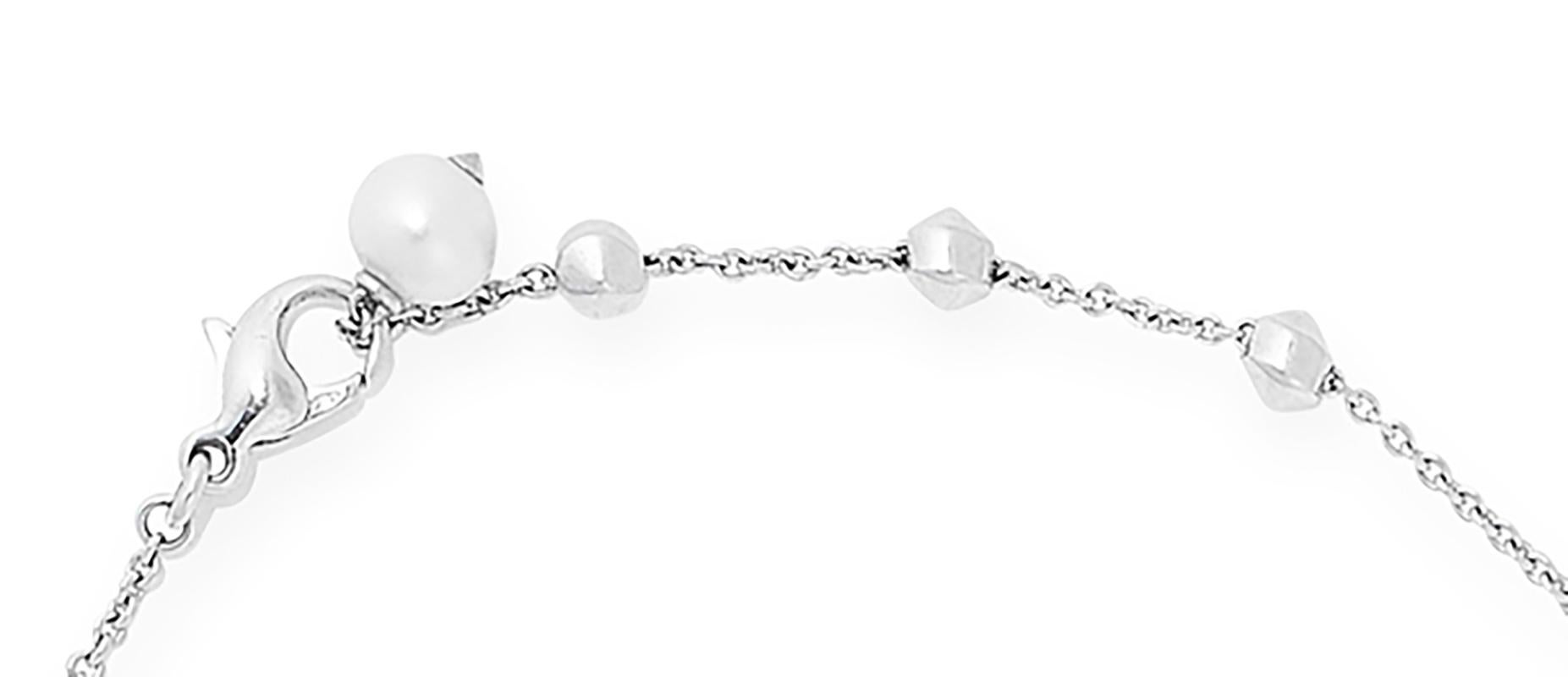 Round Cut Bulgari Pearl and Diamond Lucea Necklace For Sale