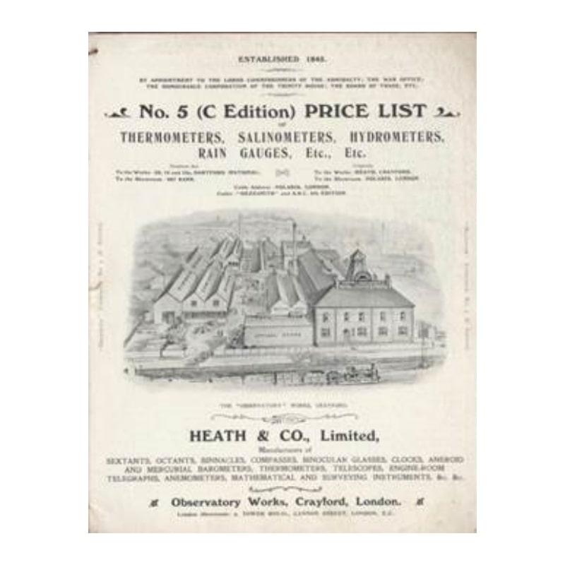 English Bulkhead Clock and Barometer Set by Heath & Co