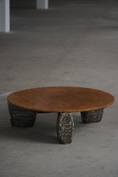 A Burl Table von eliaselias x Ole Victor, Keramik & Wurzelholz, Dänisches Design, 2025