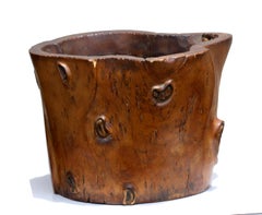 Burl Wood Brush Pot, Qing Dynasty