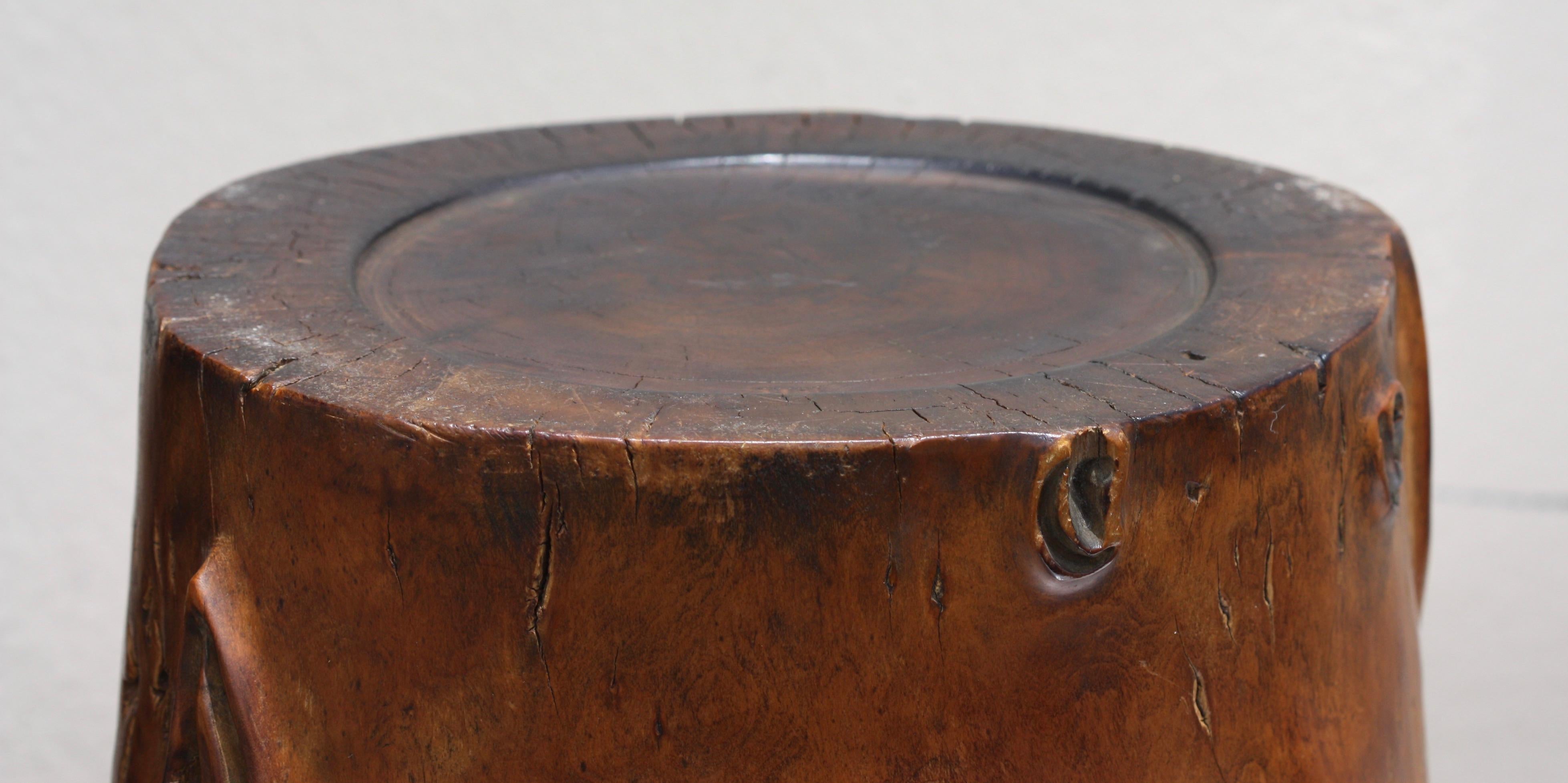Pot à pinceaux en broussin de bois de ronce, dynastie Qing en vente 3
