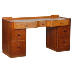 A burl wood desk/dressing table dating from the 1930s