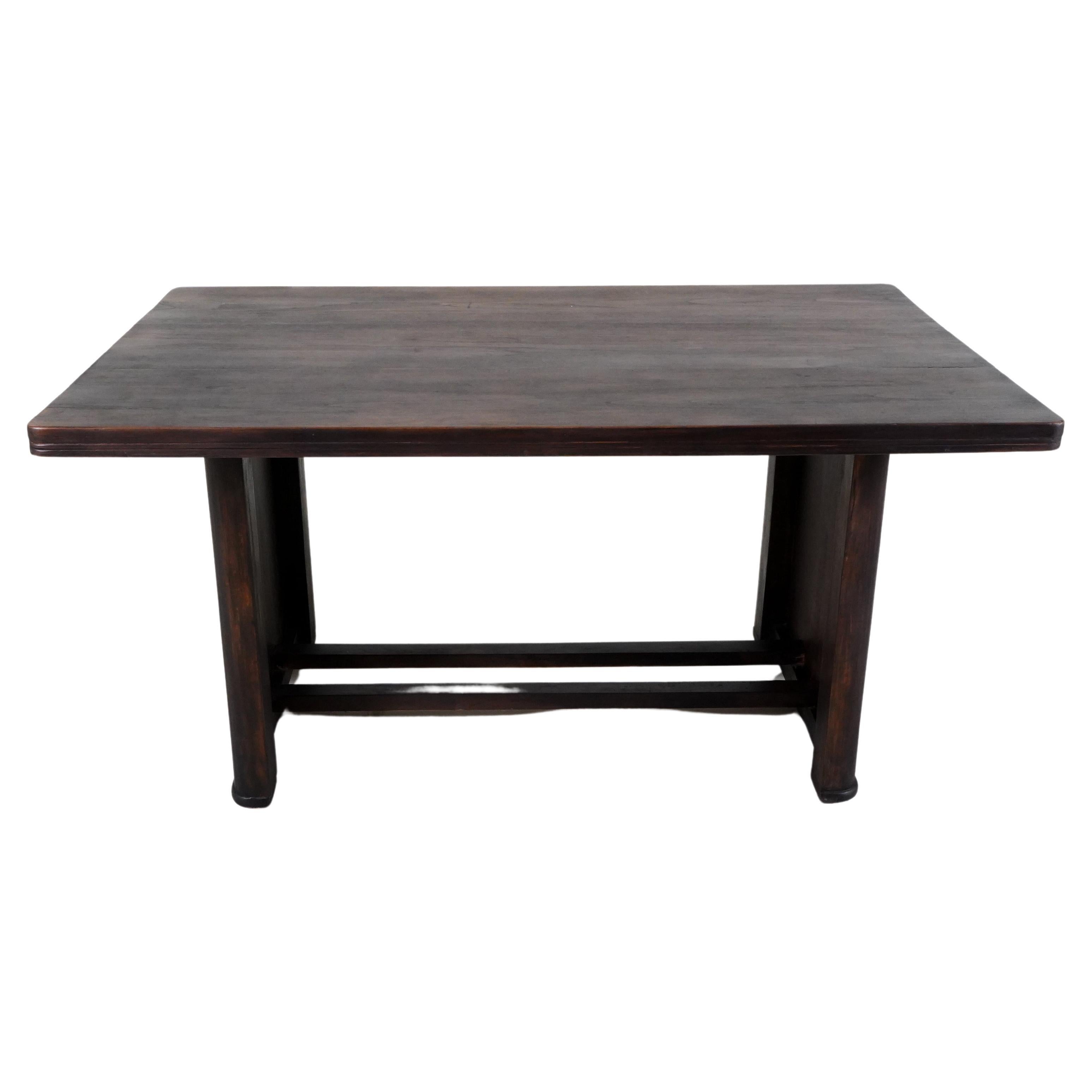 A Burmese Teak Wood Desk For Sale