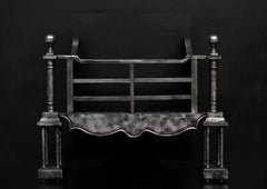 A Burnished Steel Firegrate in the Georgian Manner