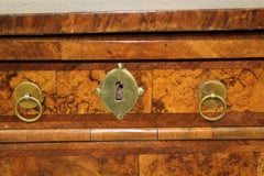 Burr Walnut and Feather Banded Bachelor Chest