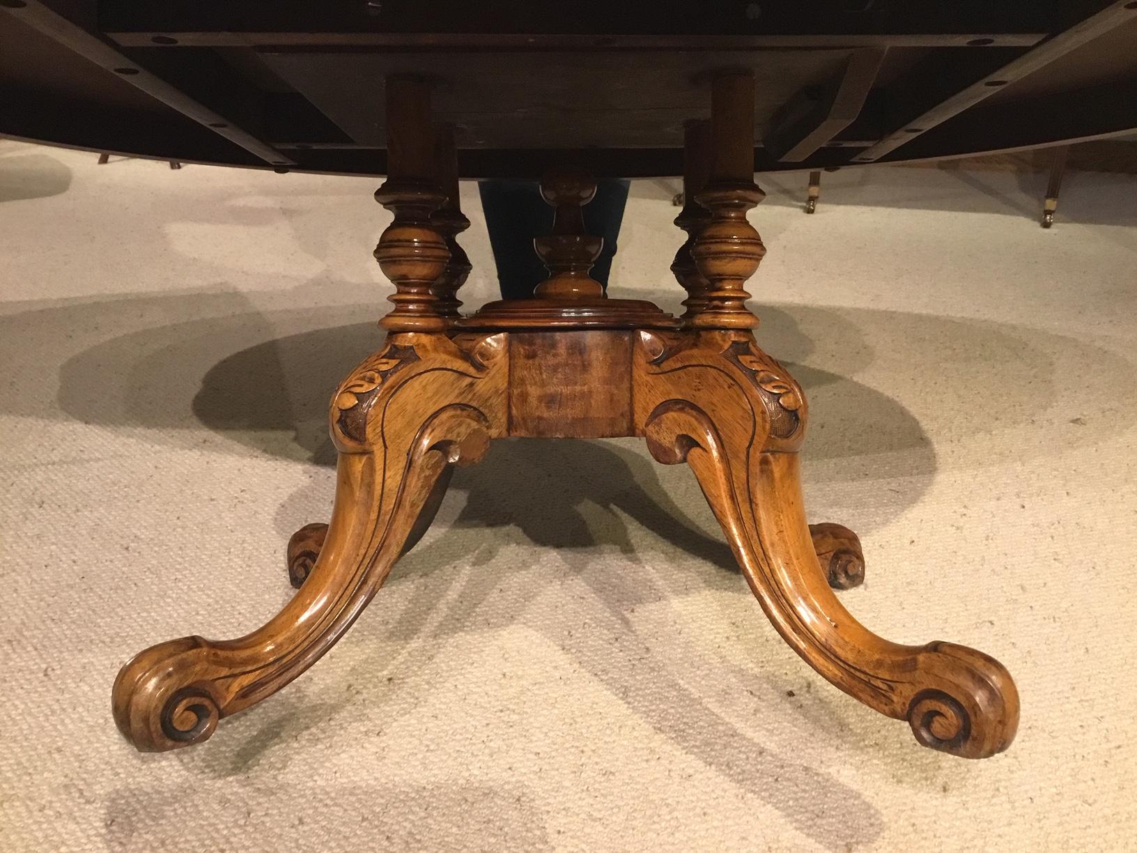 Burr Walnut Marquetry Inlaid Victorian Period Oval Coffee Table 3