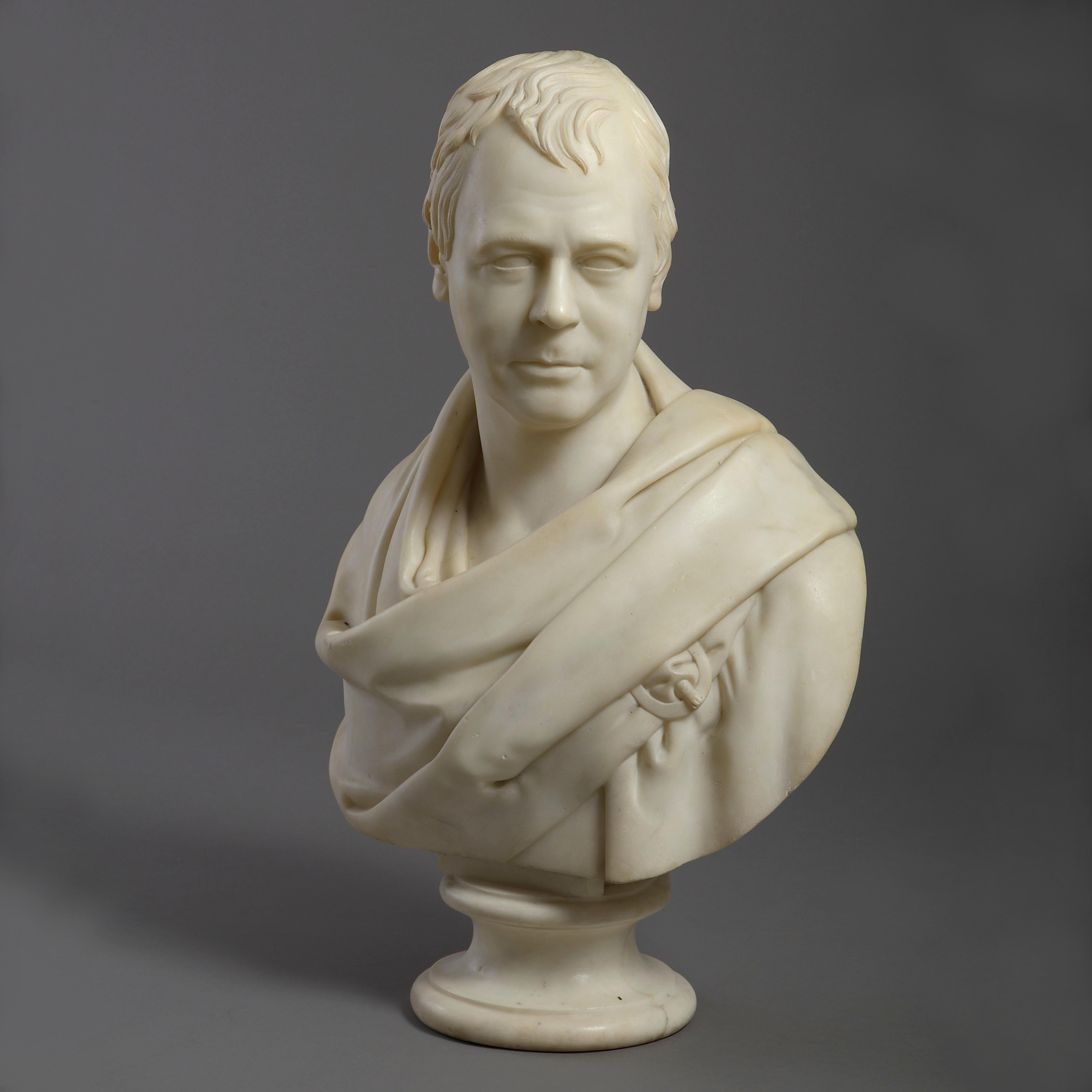 Workshop of Sir Francis Chantrey (1781-1841)

A bust of Sir Walter Scott (1771-1832)
Statuary marble

Measures: 30in. (76cm) high.