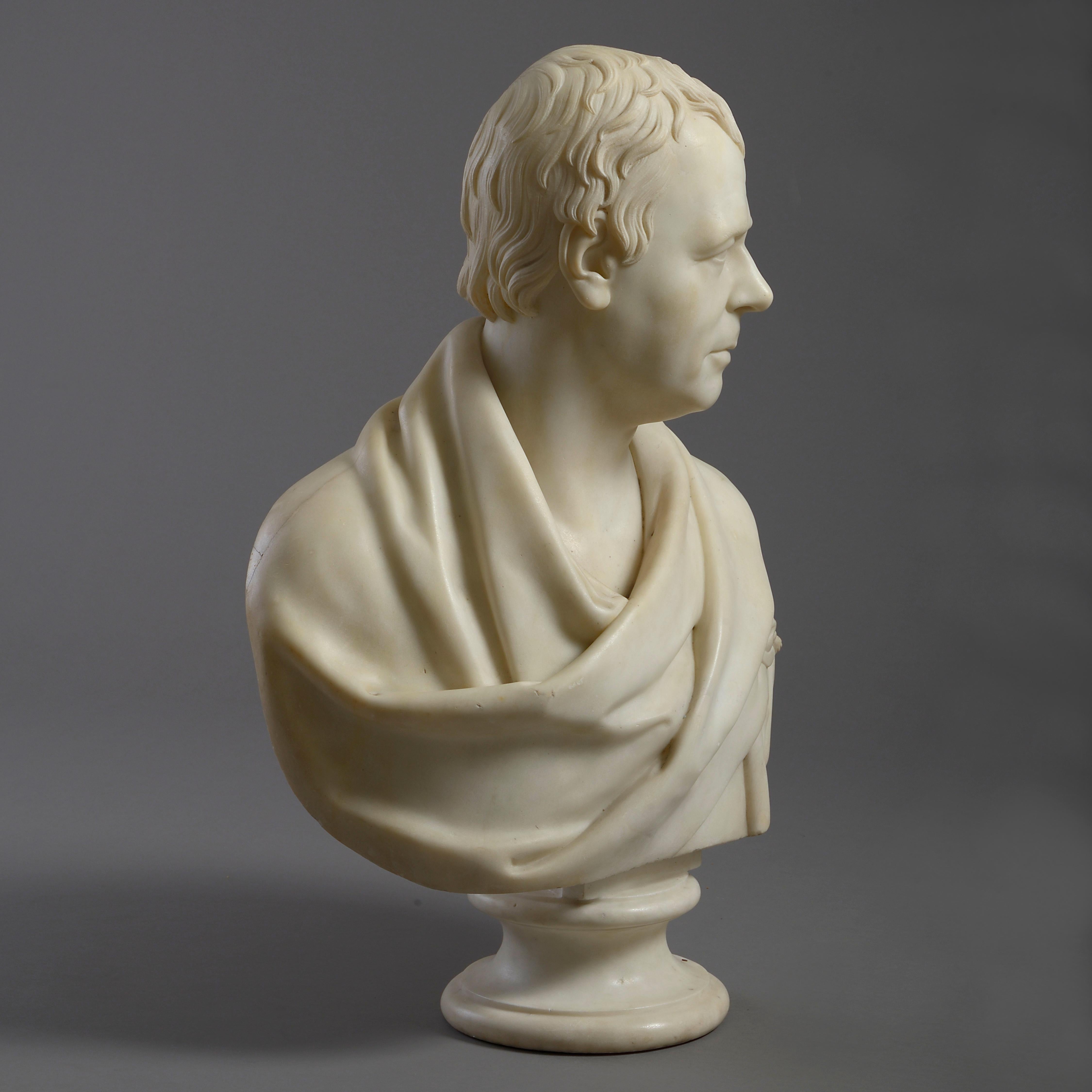 19th Century Bust of Sir Walter Scott For Sale