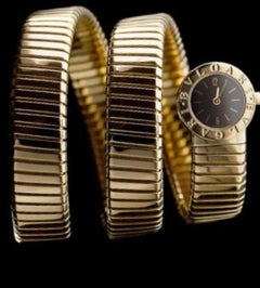 Bvlgari 18 Karat Gold 135 Grams Serpenti Tubogas Snake Watch, circa 1990s