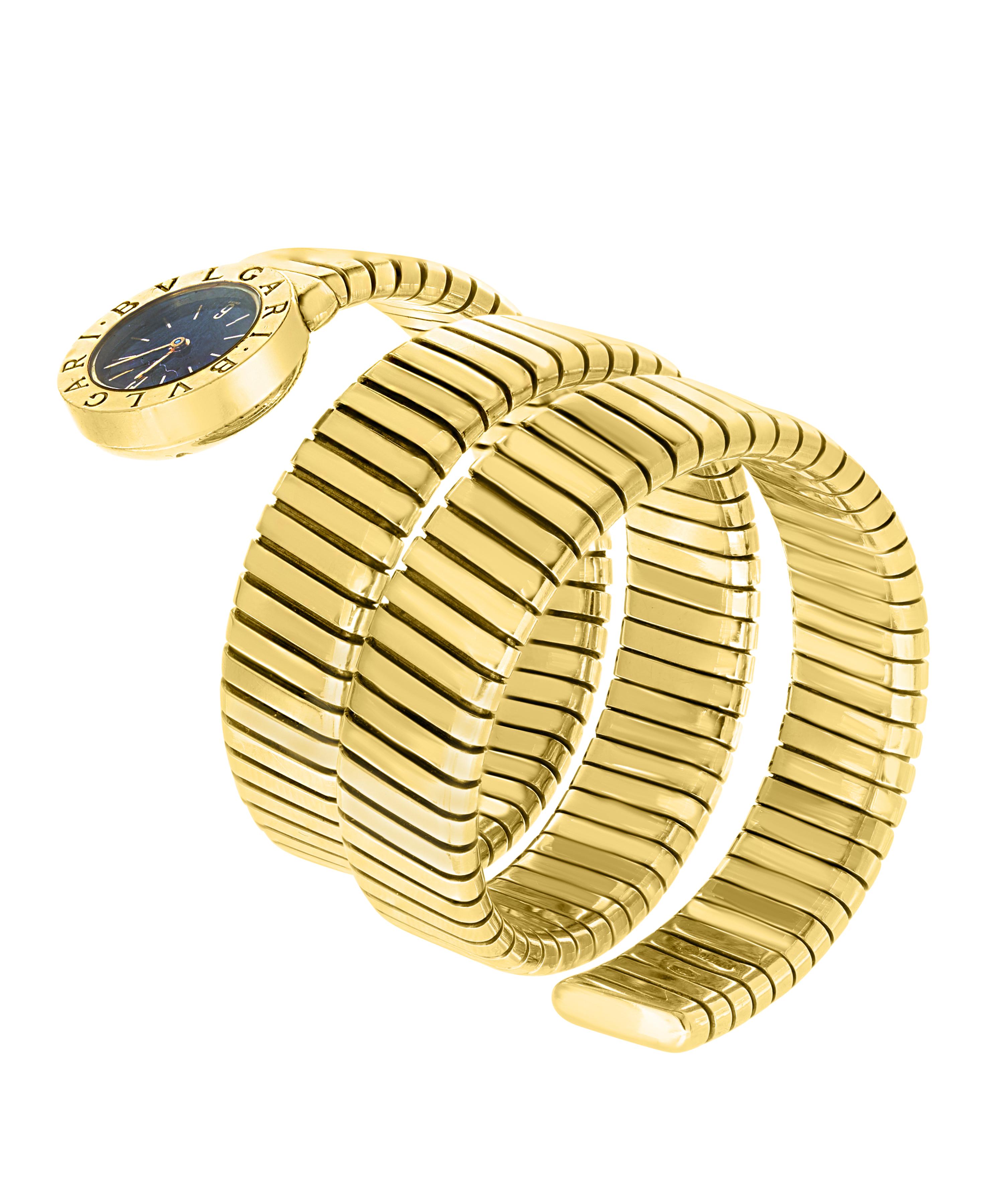 Bvlgari 18 Karat Gold 135 Grams Serpenti Tubogas Snake Watch, circa 1990s 1