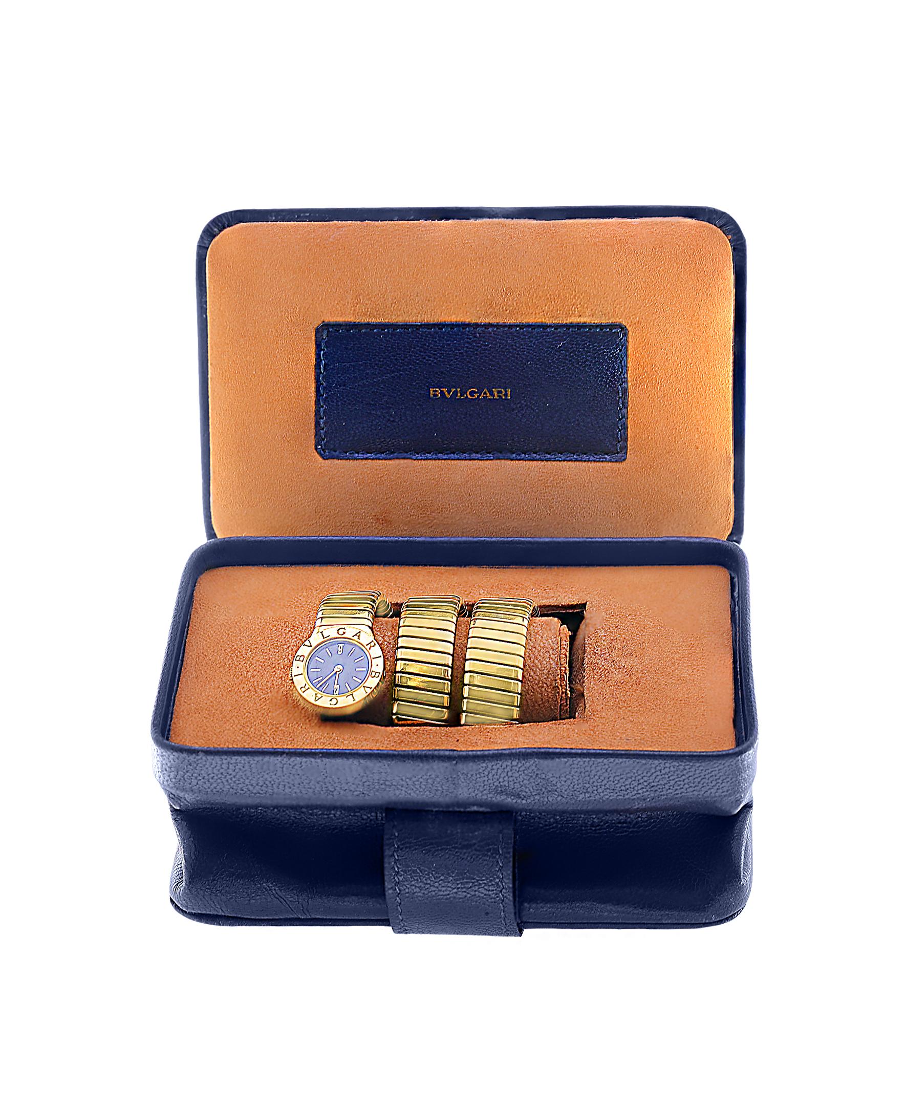 Bvlgari 18 Karat Gold 135 Grams Serpenti Tubogas Snake Watch, circa 1990s 2