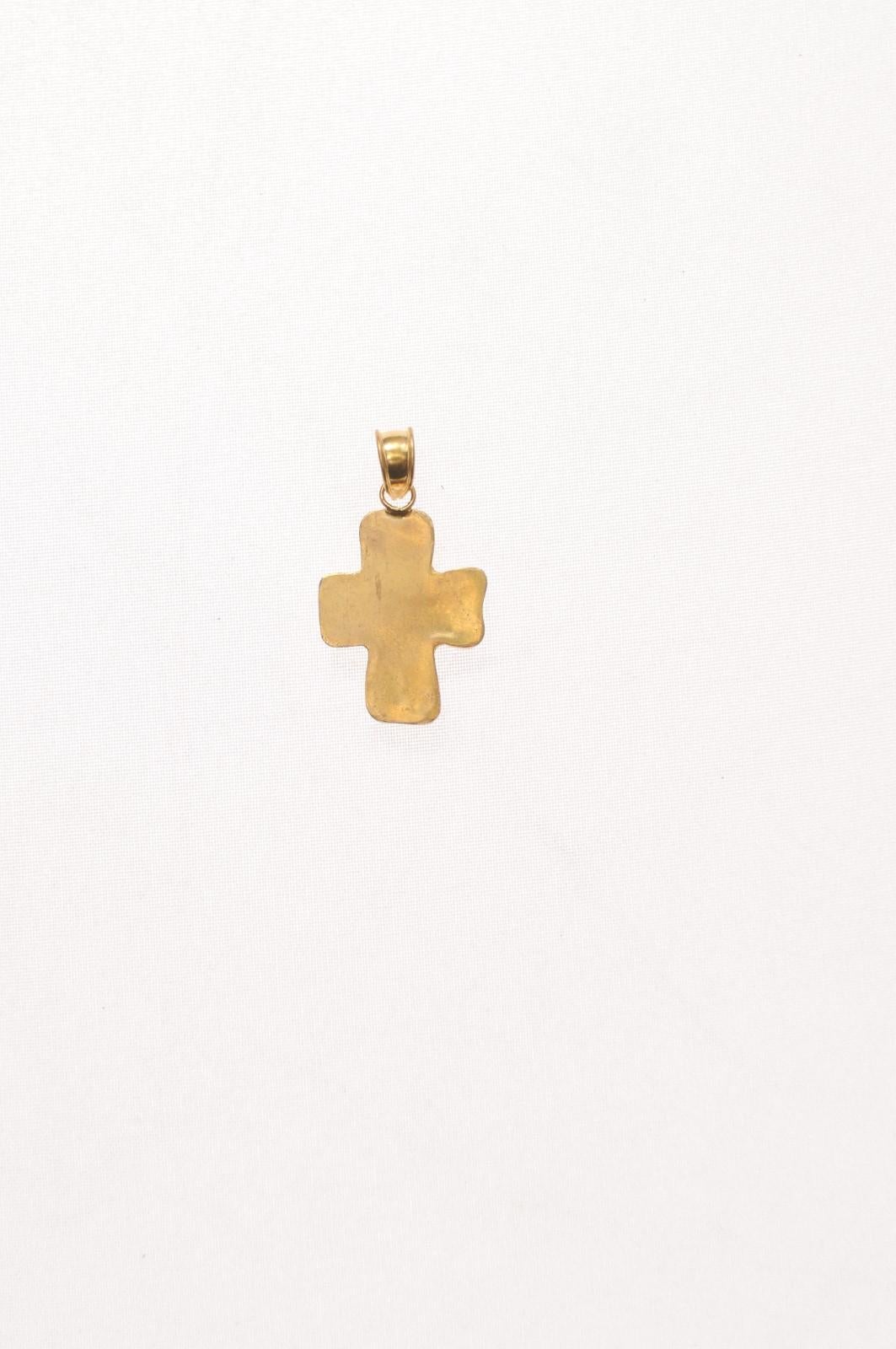 Croix byzantine garnie de bronze 21 carats en vente 11