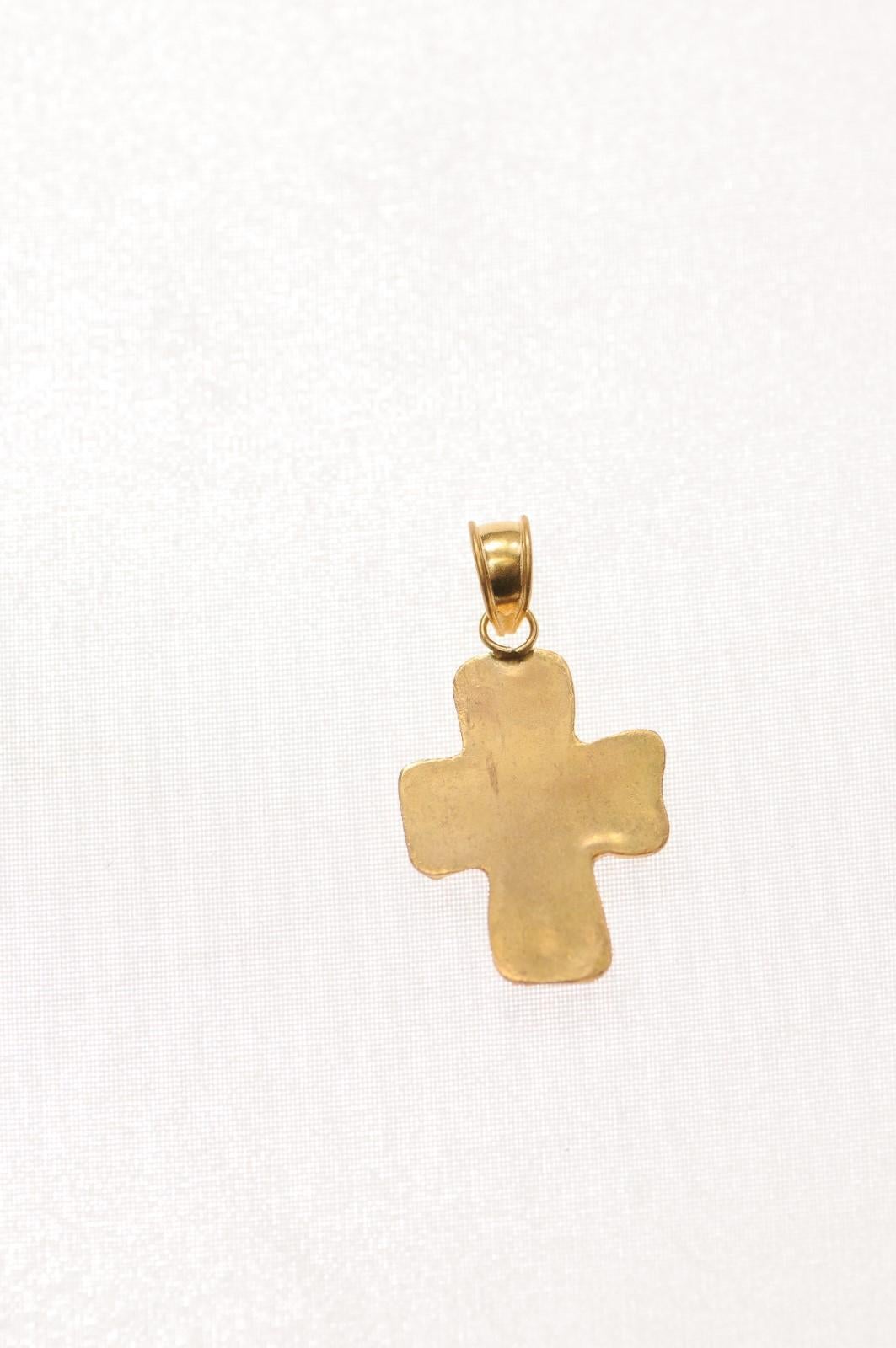 Romain classique Croix byzantine garnie de bronze 21 carats en vente