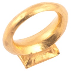 A Byzantine Gold and Glass Intaglio Ring, Circa 4th-6th Century A.D.