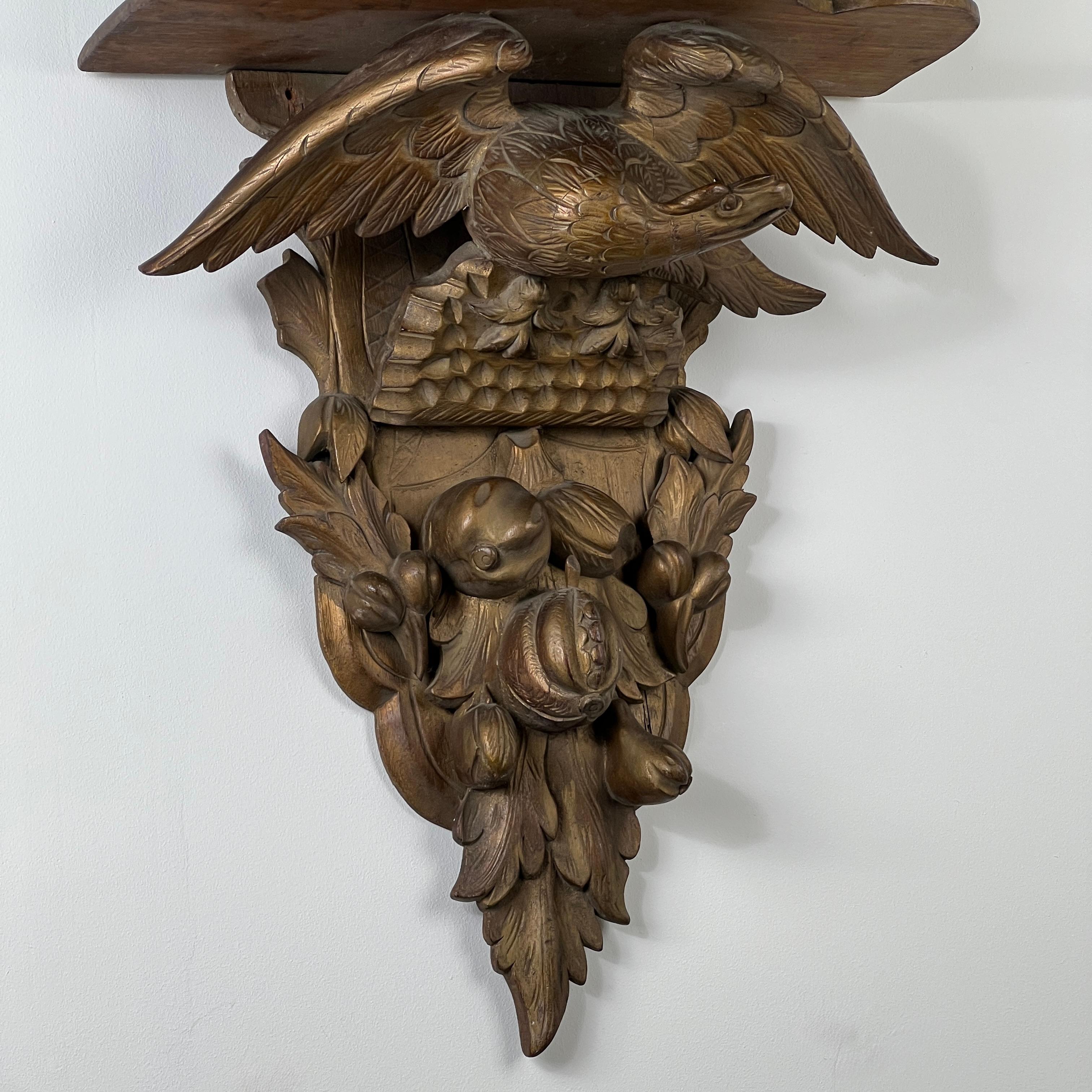 A C19th Carved Giltwood Wall Bracket For Sale 2