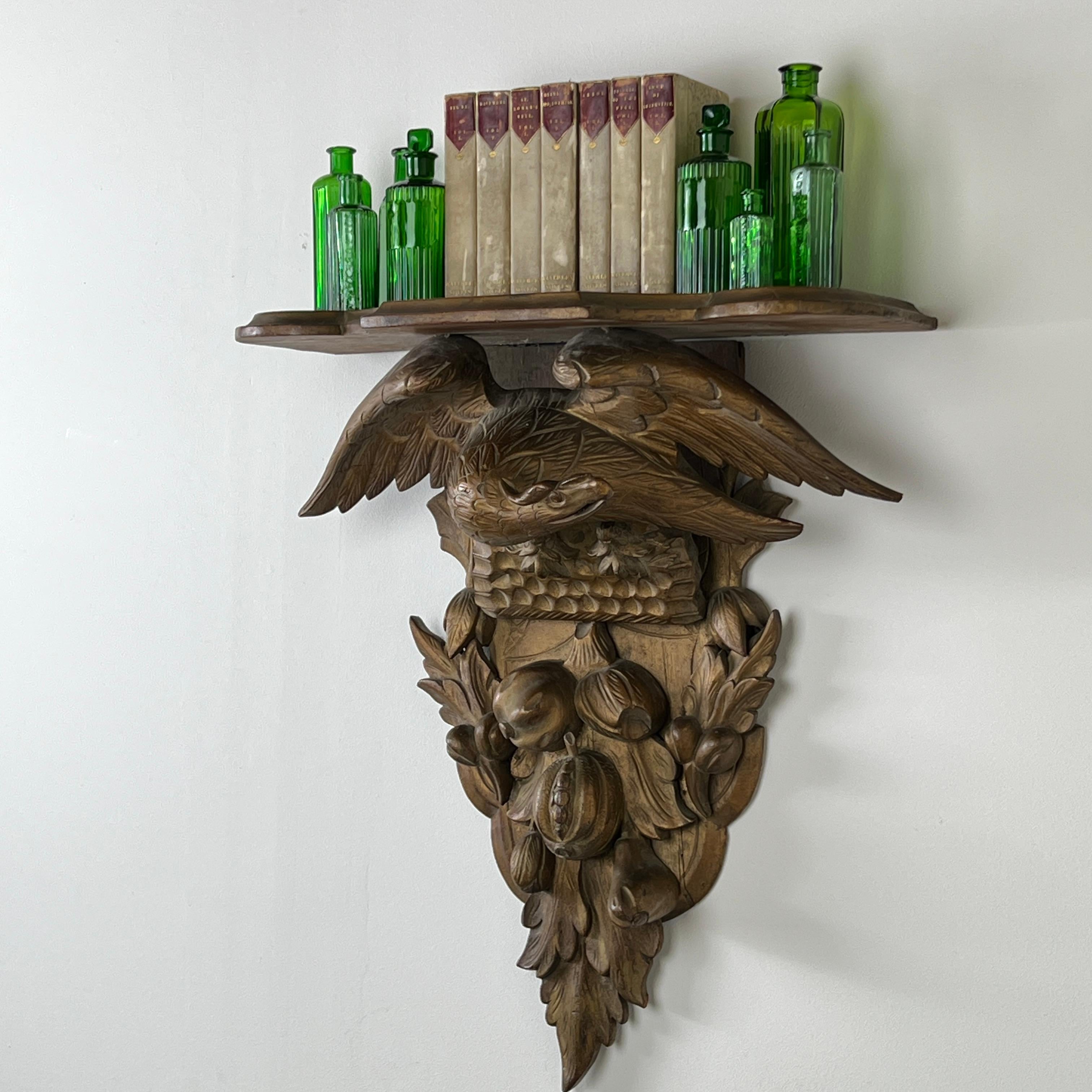 Hand-Carved A C19th Carved Giltwood Wall Bracket For Sale