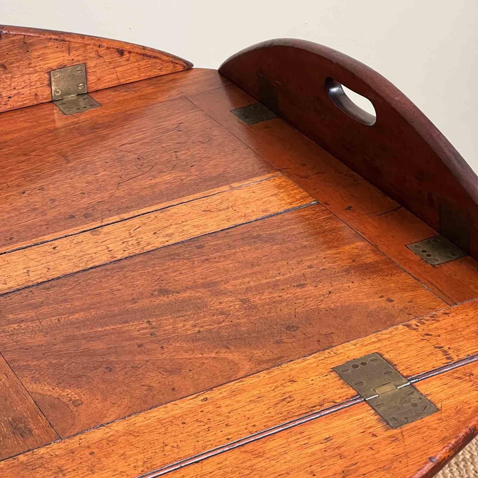 English A C19th Mahogany Campaign Butlers Tray Table By Army & Navy CSL