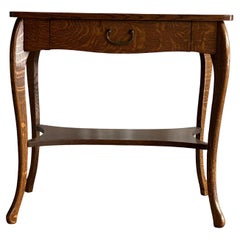 A ca. 1920's American Tiger Oak Side Table, lovely patina