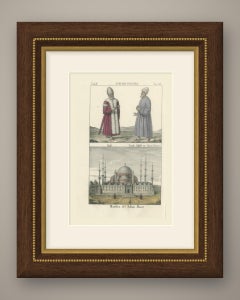 A Cadi, a Sheikh Molla and the Mosque of Sultan Ahmet, Constantinople, 1842
