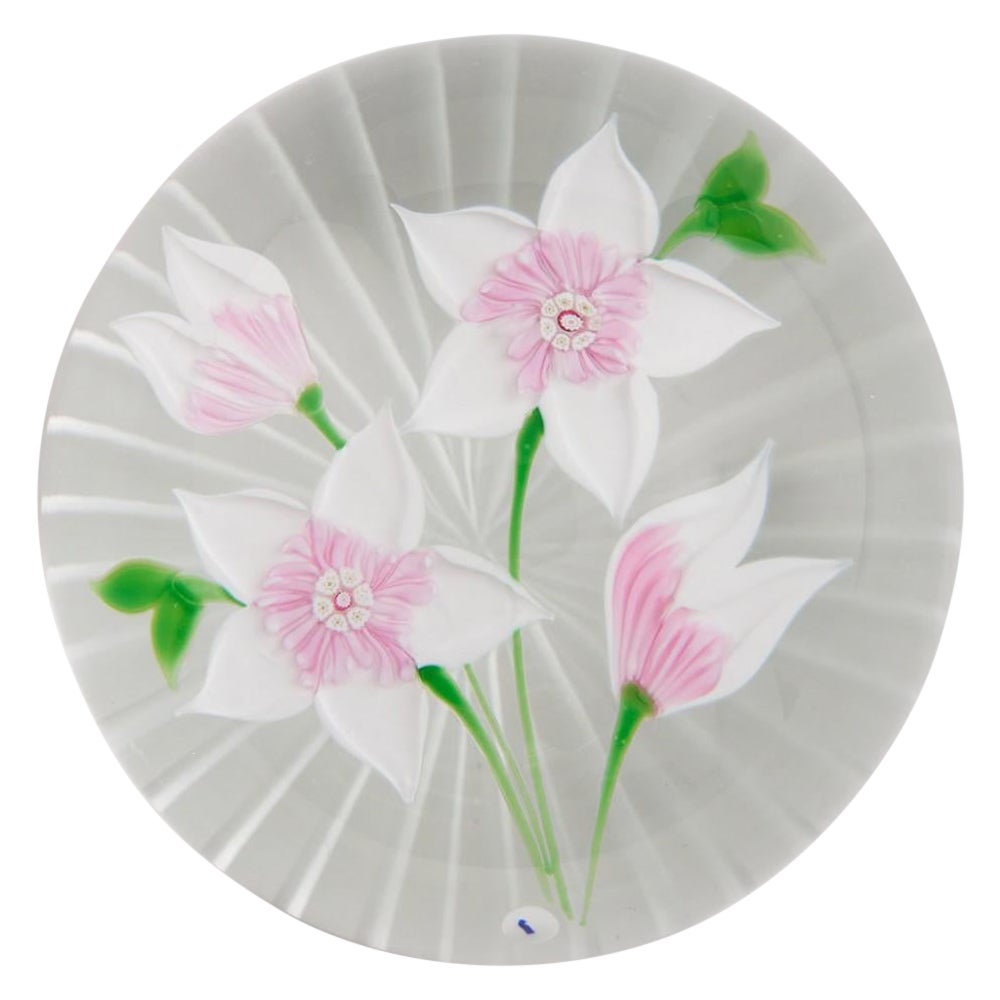 A Caithness Whitefriars Candida Allan Scott Lampwork Briefbeschwerer 1986