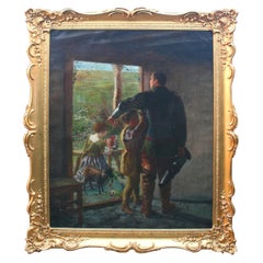L'appel aux armes" Peinture raphaëlienne Fine Pre Huile sur toile