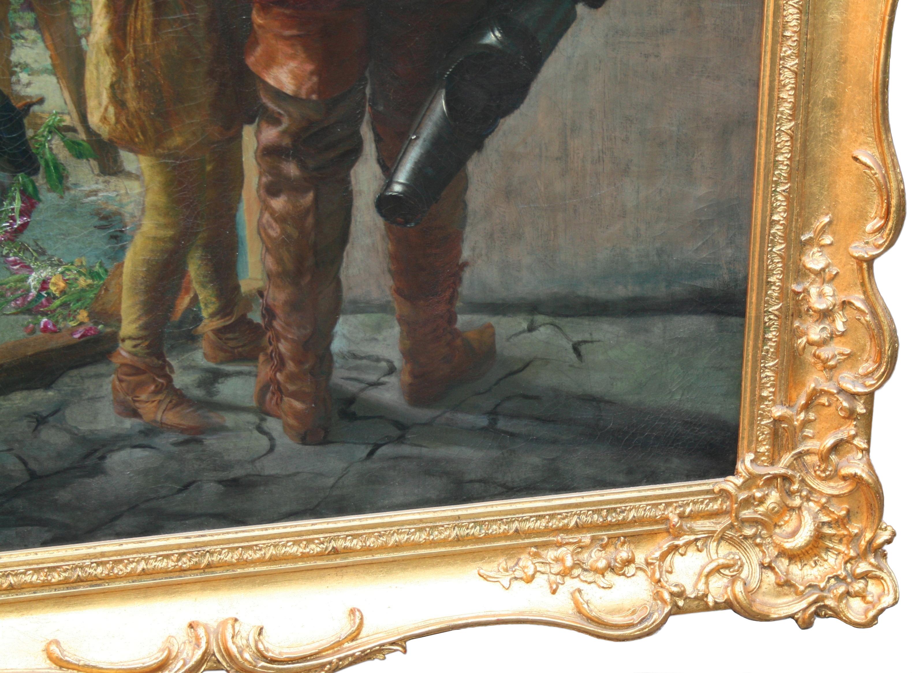 “A Call to Arms” – Monumental 19th Century English Pre-Raphaelite Oil Painting For Sale 2