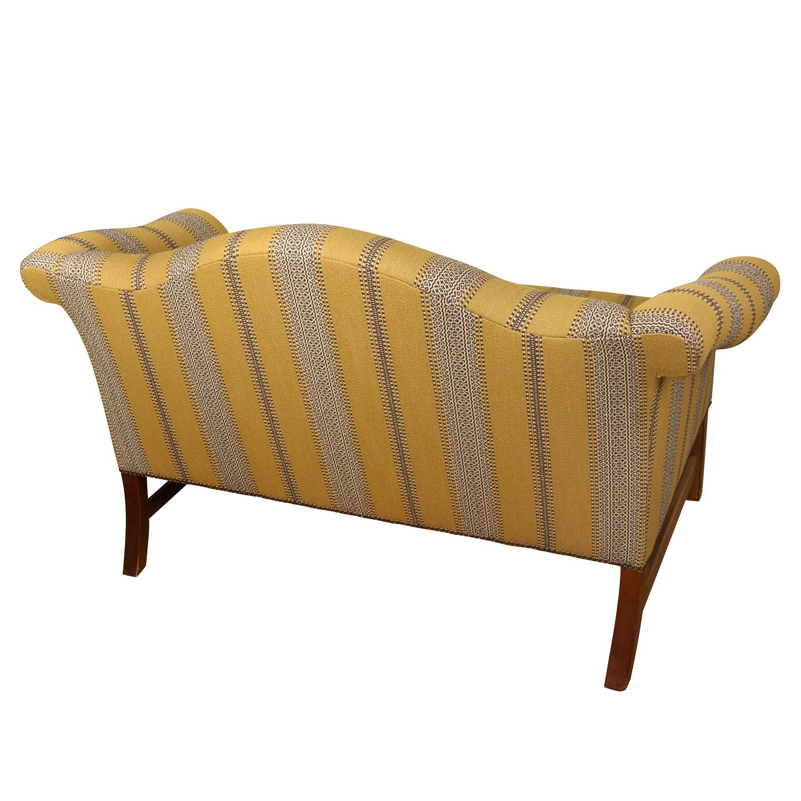 20th Century A Camelback Settee For Sale