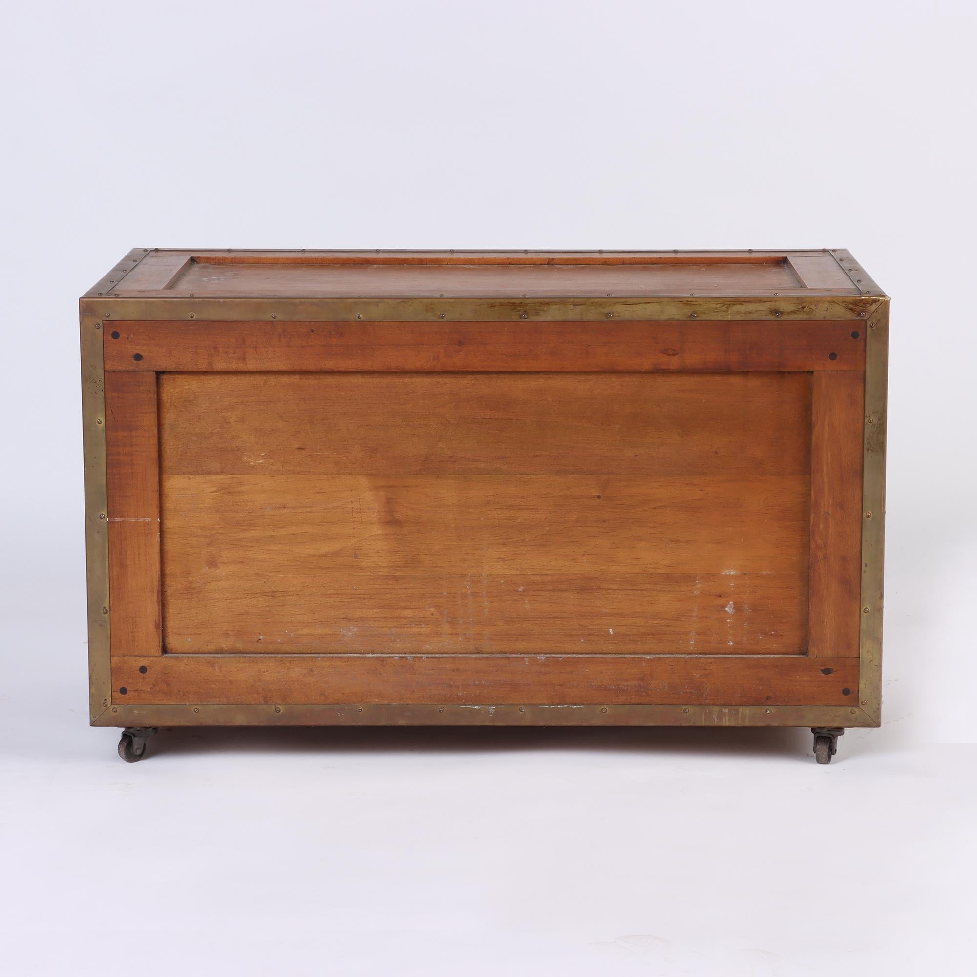 Campaign Chest of Drawers, American, 1940s For Sale 1