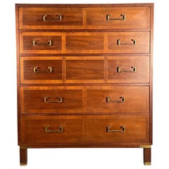 Retro Campaign Style High Chest by Sligh Furniture