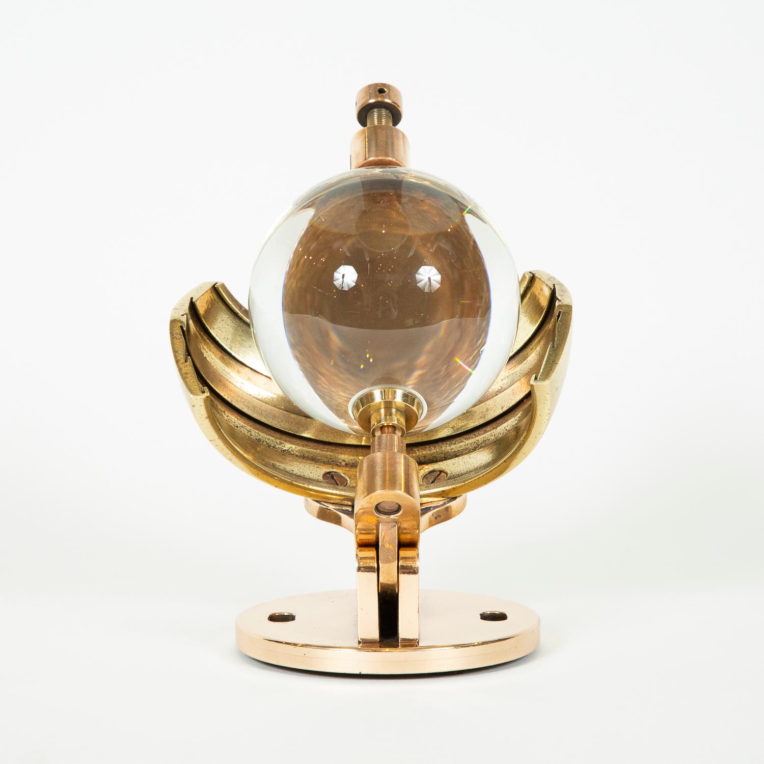 A Campbell–Stokes sunshine recorder by Casella of London. 

The Campbell–Stokes recorder (sometimes called a Stokes sphere) is a kind of sunshine recorder. It was invented by John Francis Campbell in 1853 and modified in 1879 by Sir George Gabriel