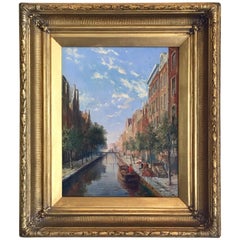 "A Canal in Amsterdam" by William Dommersen