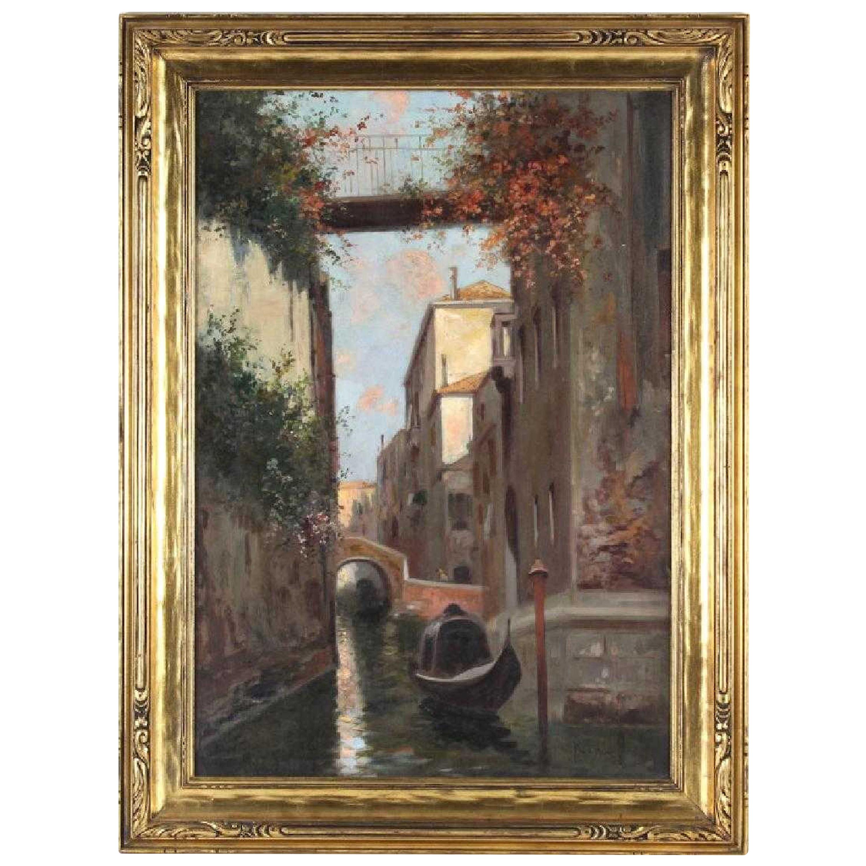 "A Canal in Venice" by Oscar Ricciardi