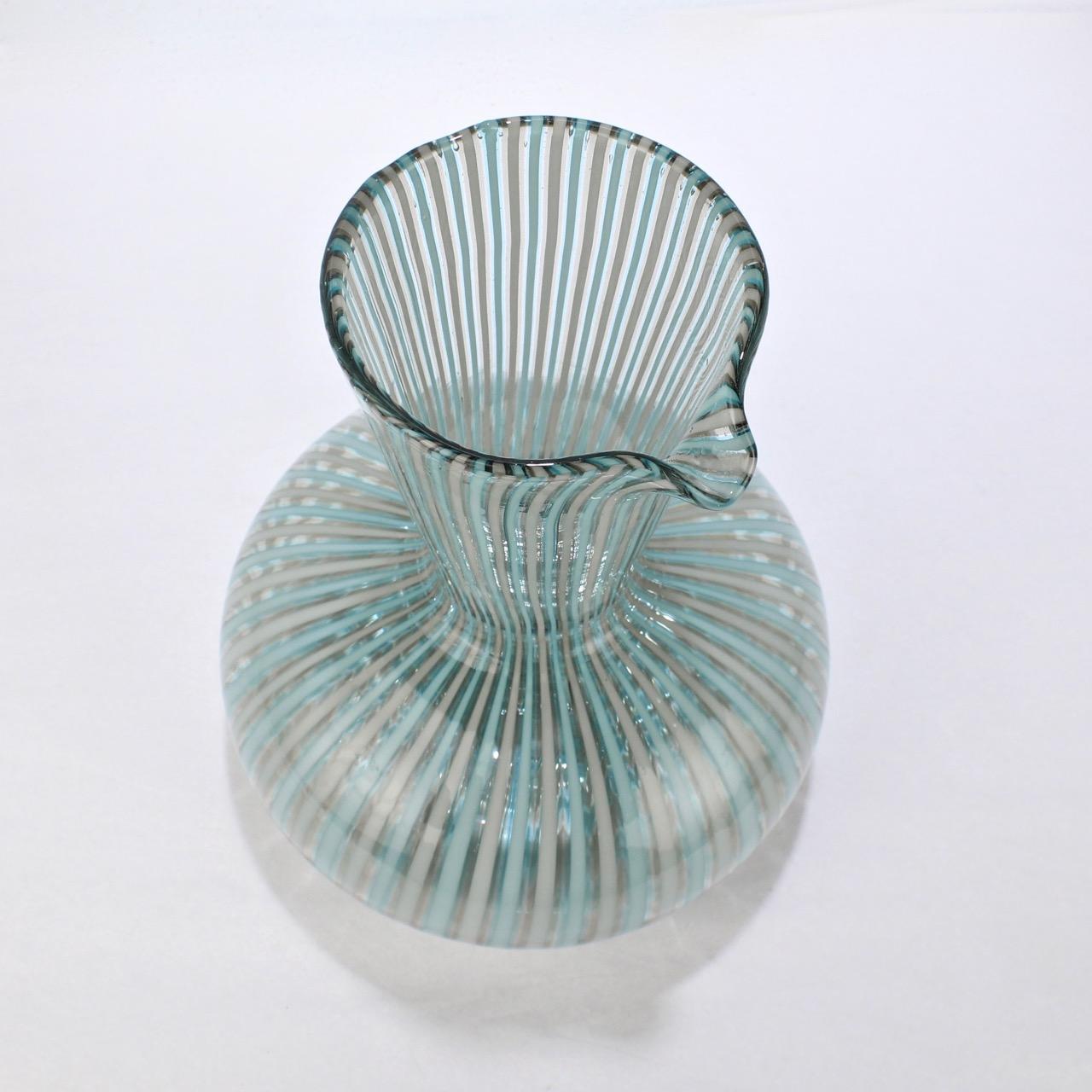 'A Canne' Glass Carafe by Gio Ponti for Venini Glass In Good Condition In Philadelphia, PA