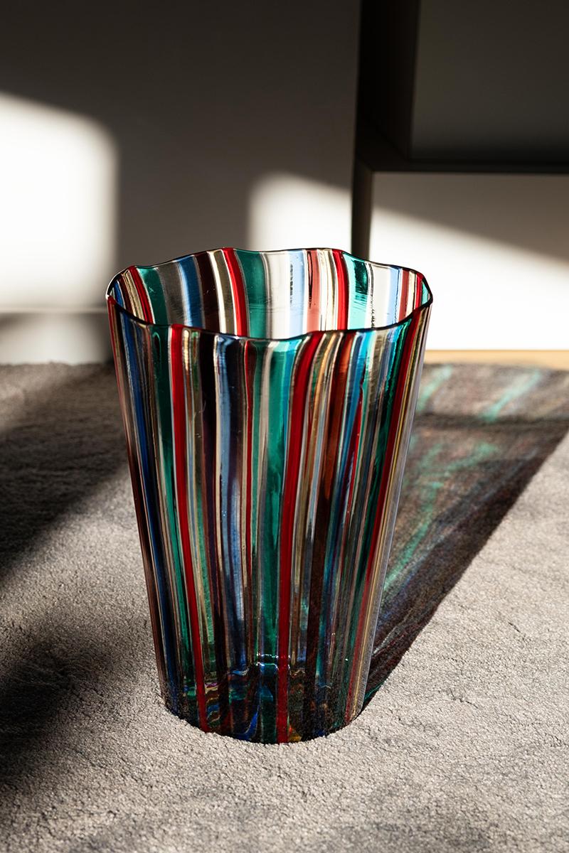 Canne Murano Glasvase von Gio Ponti, Venini Murano Italien im Angebot 5