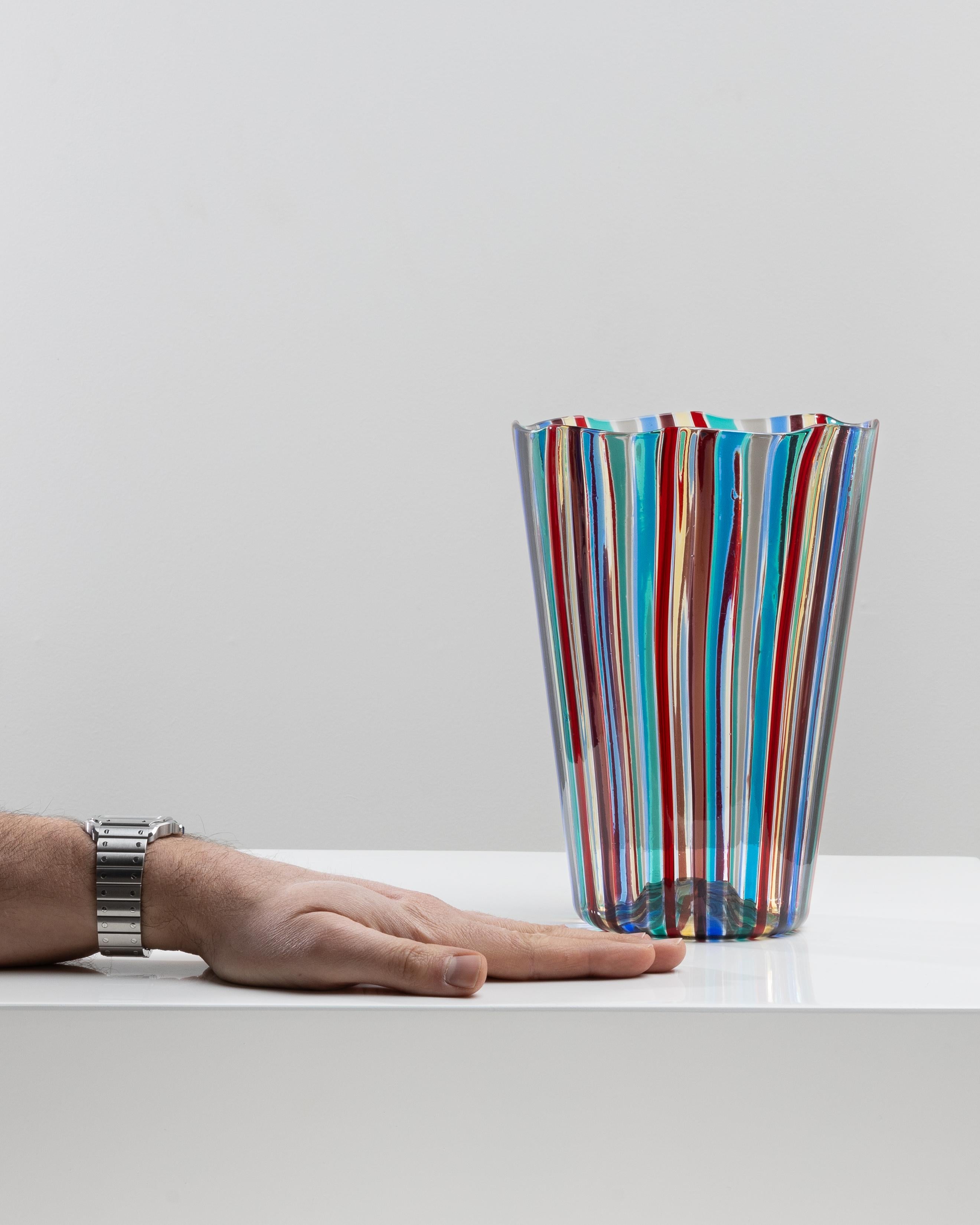Canne Murano Glasvase von Gio Ponti, Venini Murano Italien im Angebot 6